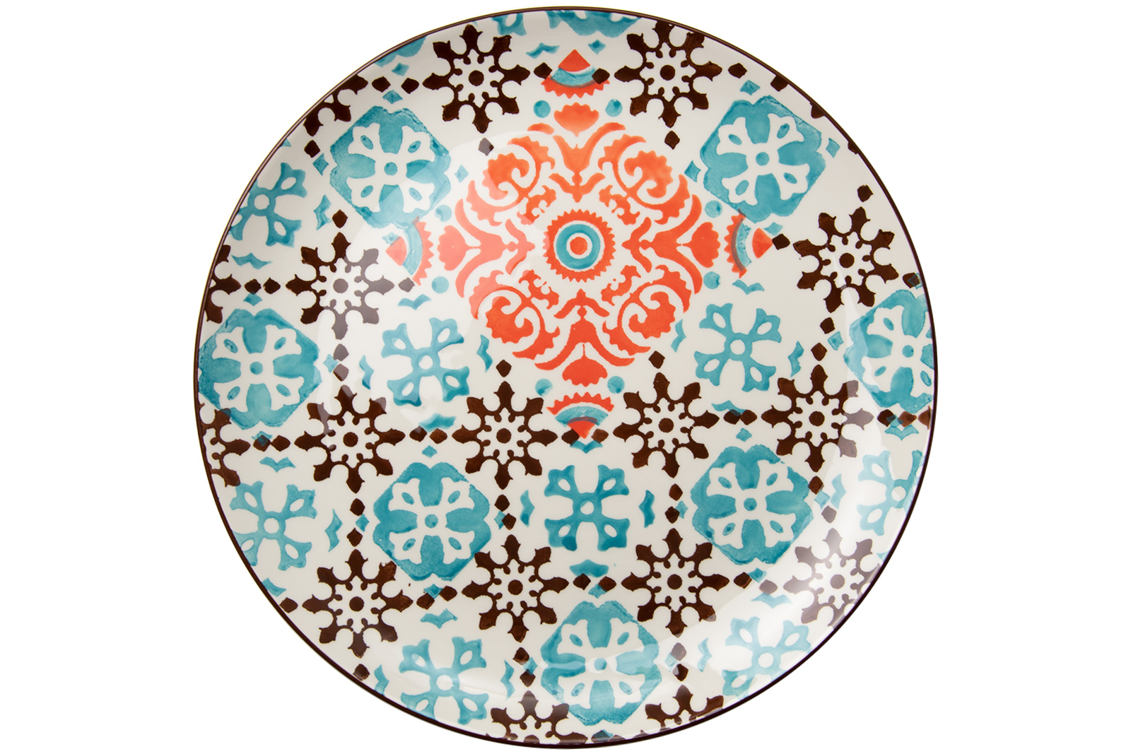 Vista Portuguese Mosaic New Coral Platte rund 38cm