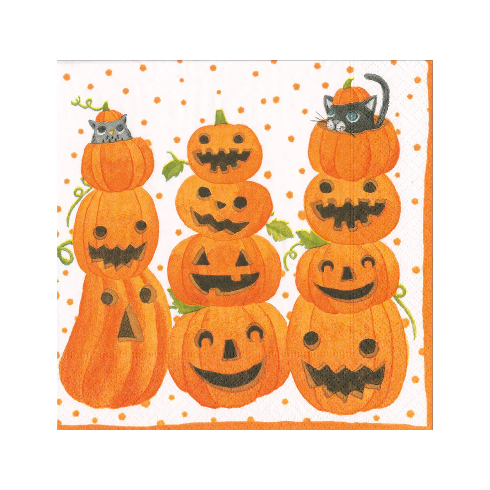 Caspari Lunchservietten Jack O'Lanterns