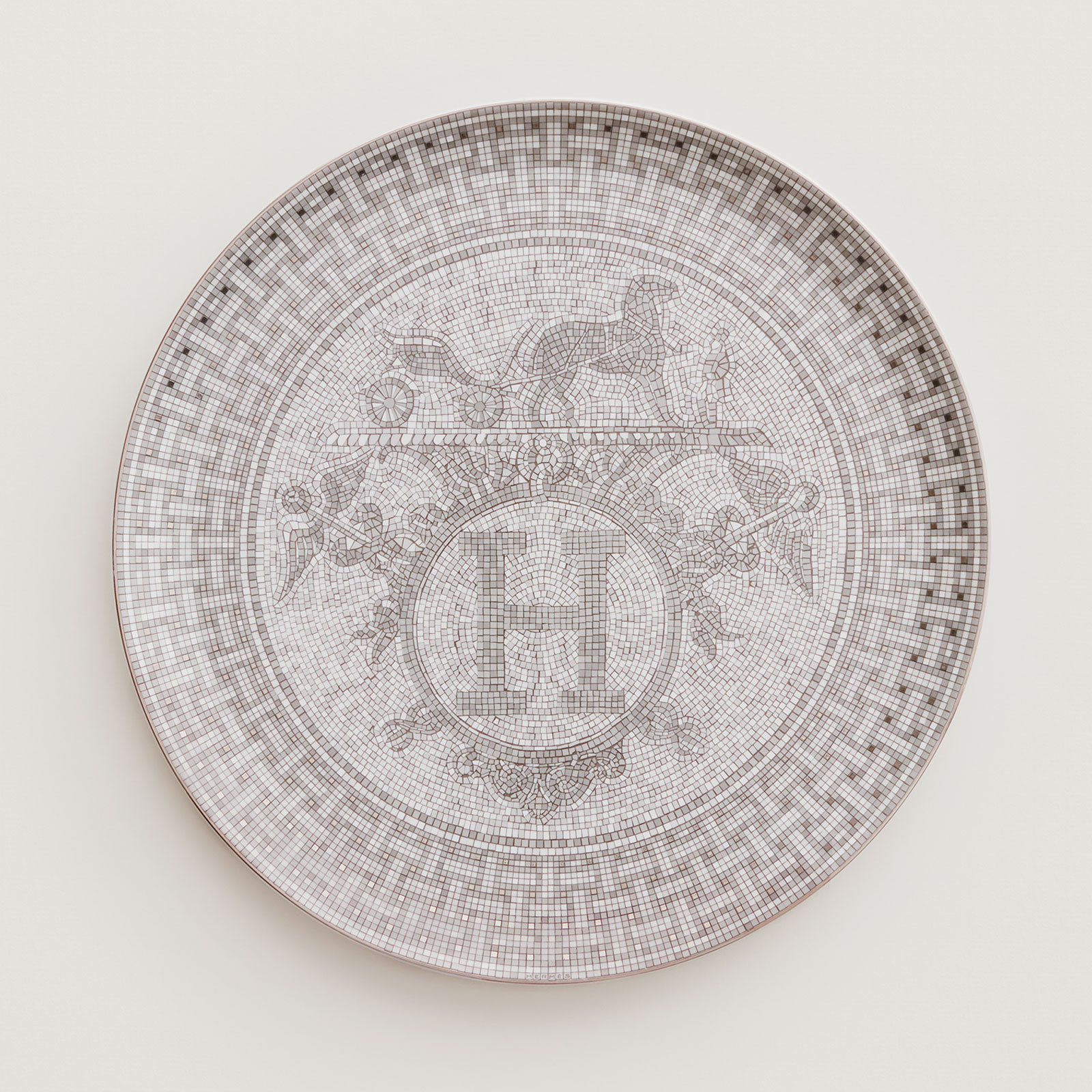 HERMÈS Paris Mosaïque au 24 Platin Tortenplatte 32cm