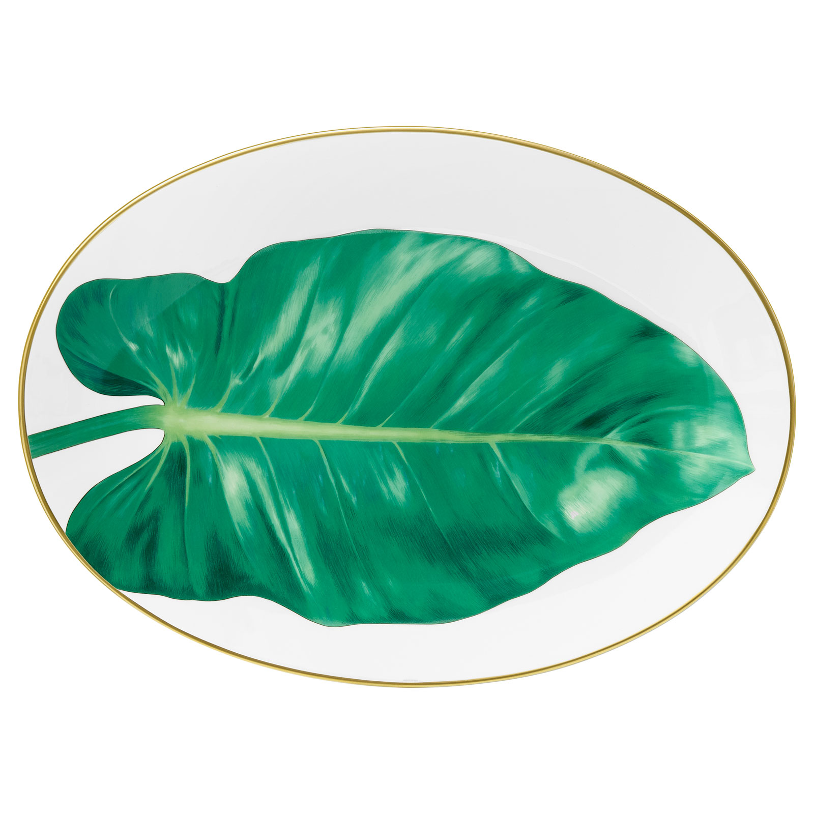 HERMÈS Paris Passifolia Platte oval 42cm