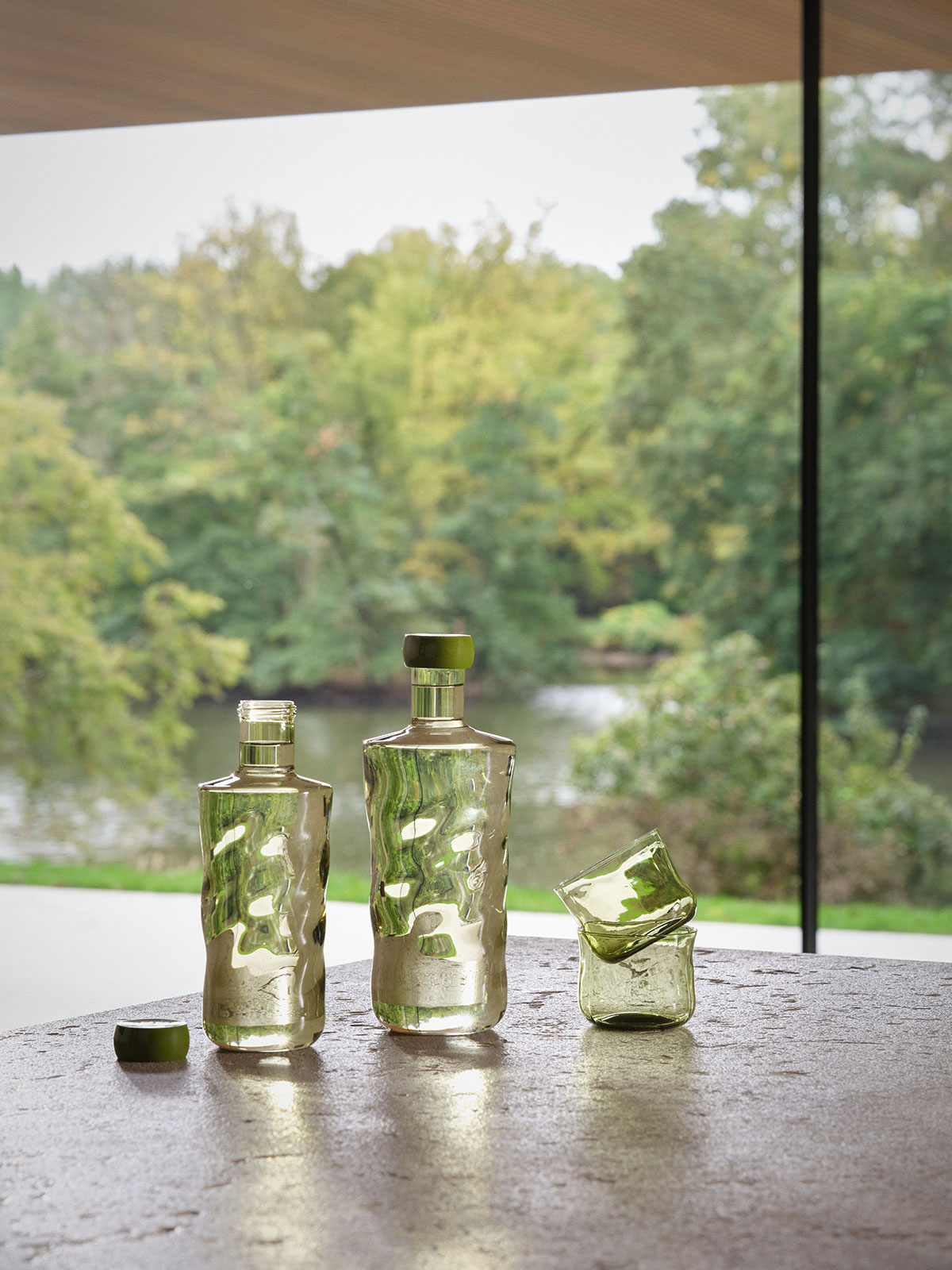 Paveau Swirl Wasserflasche 1,25ltr. Moss