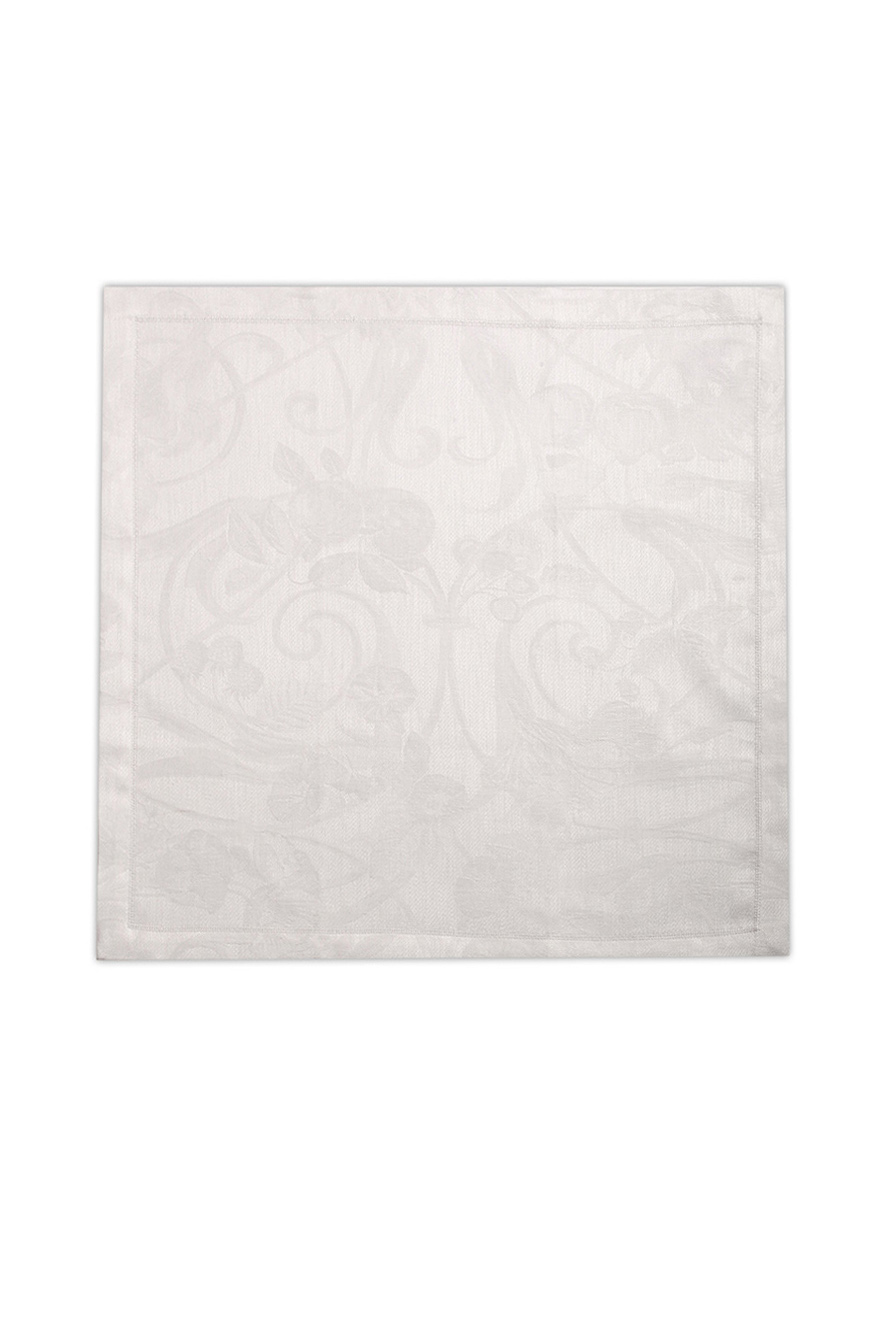 Le Jacquard Francais Tivoli Serviette 50x50cm Leinen blanc