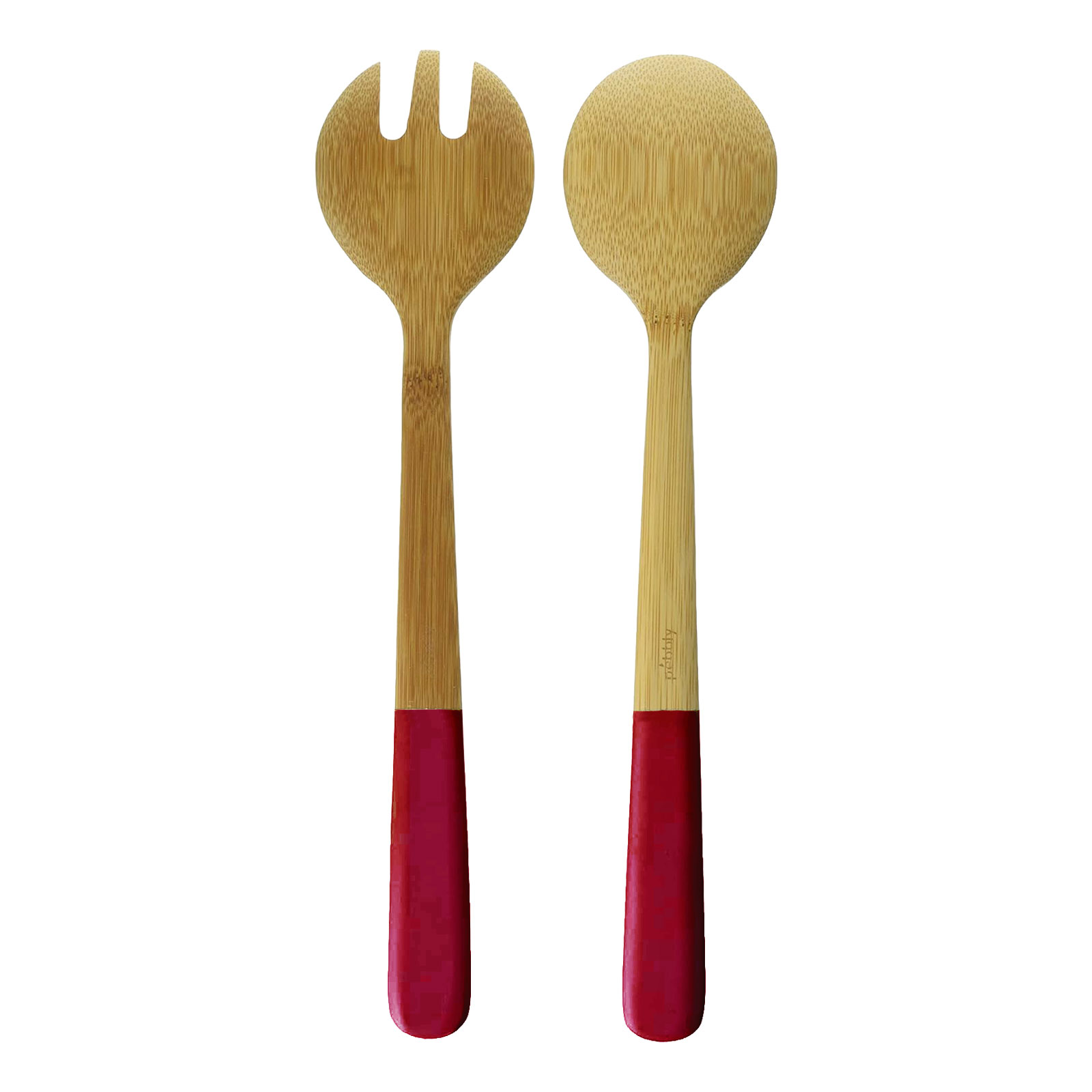 Pebbly Salatbesteck 2tlg. granatrot 27cm