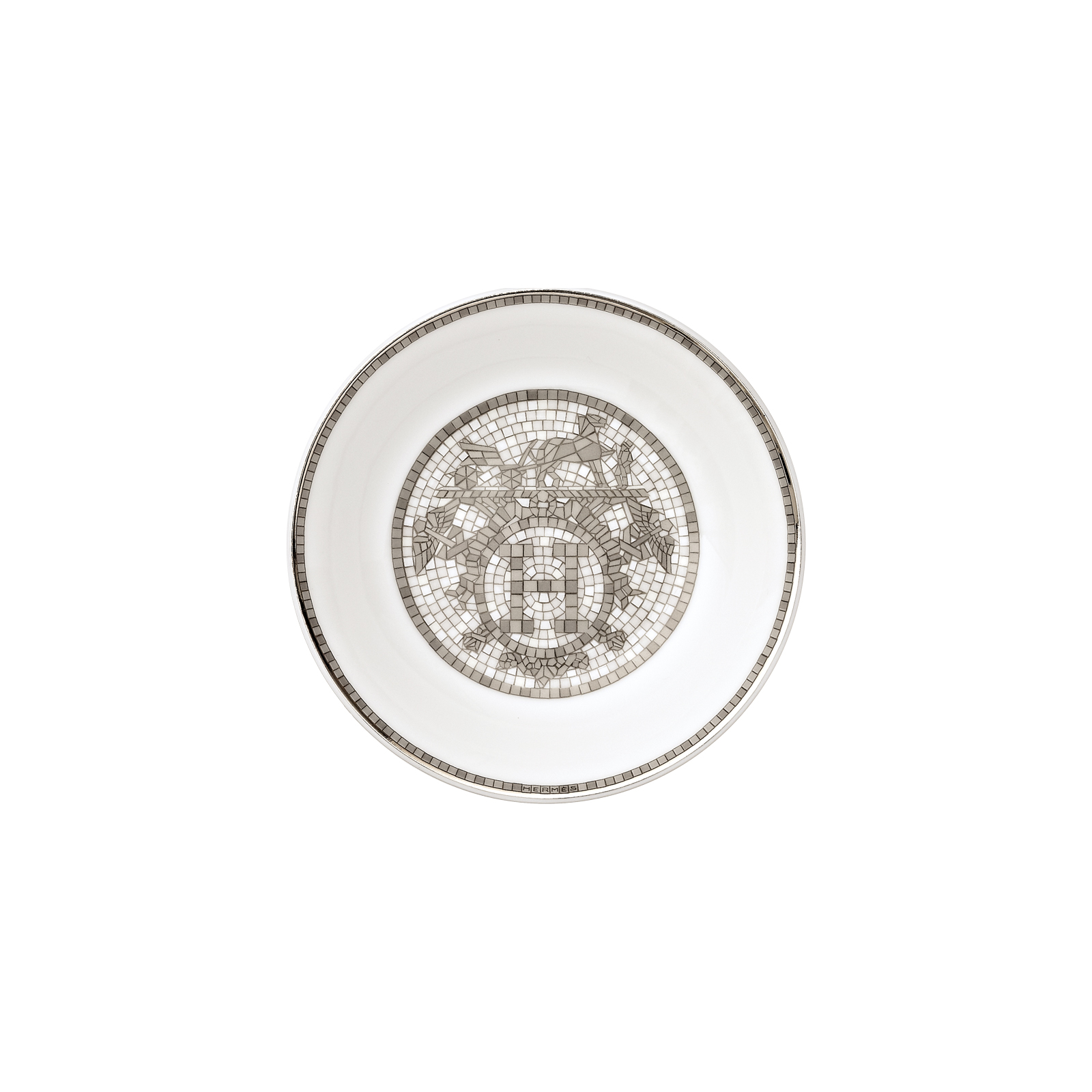 HERMÈS Paris Mosaïque au 24 Platin Soja Schale 10cm