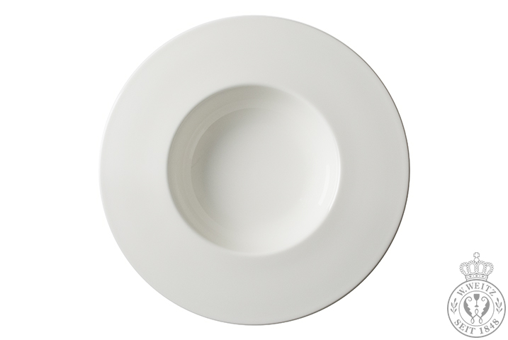 Dibbern Bone China weiß Pure Gourmetteller 26cm breiter Rand 0,40ltr.