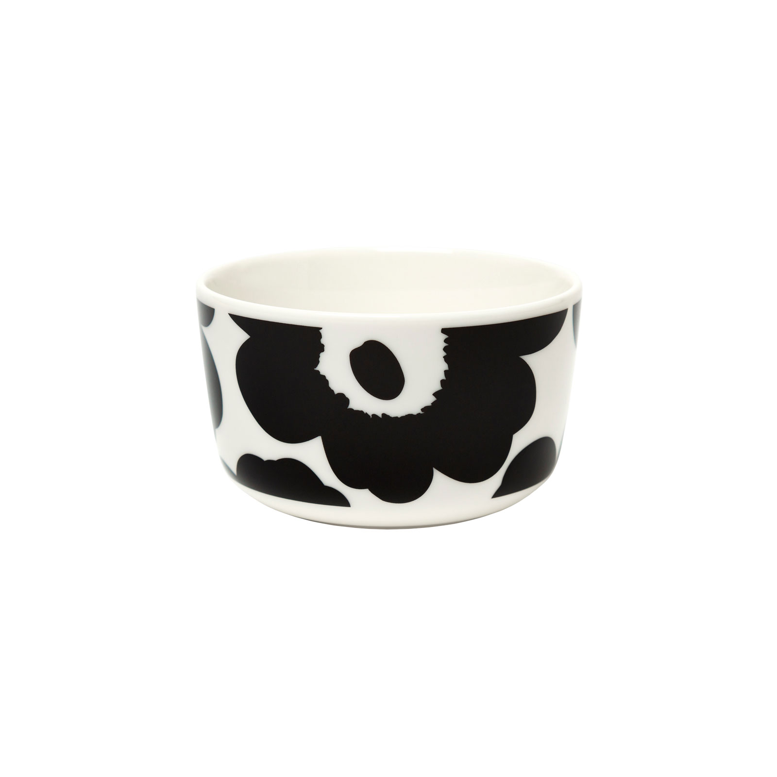 Marimekko Oiva / Unikko Bowl 0,25ltr. Blume schwarz