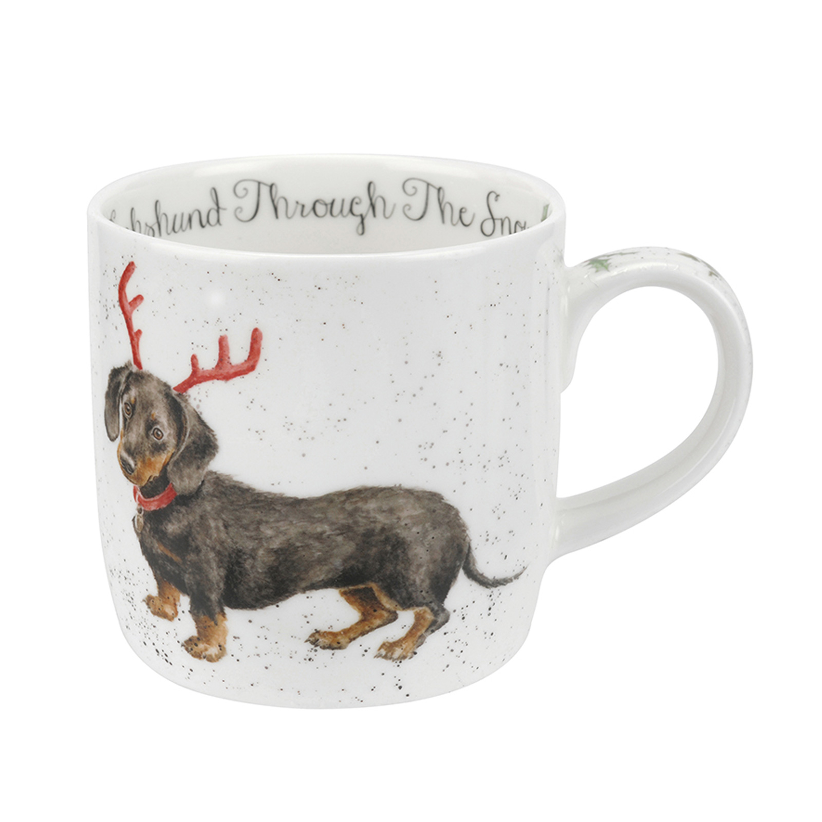 Royal Worcester Wrendale Designs Becher Dachshund through the Snow 0,31ltr.