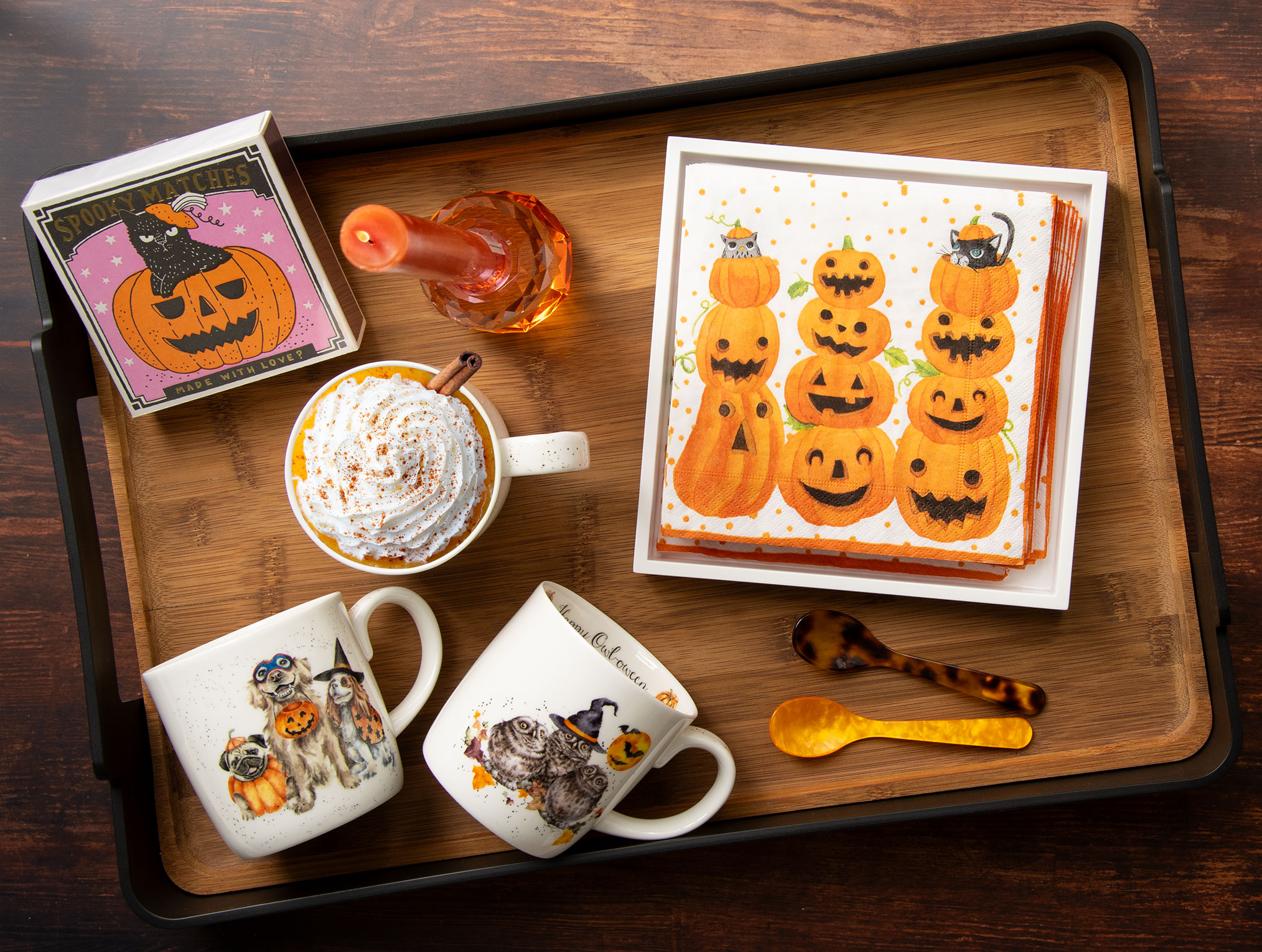 Caspari Lunchservietten Jack O'Lanterns