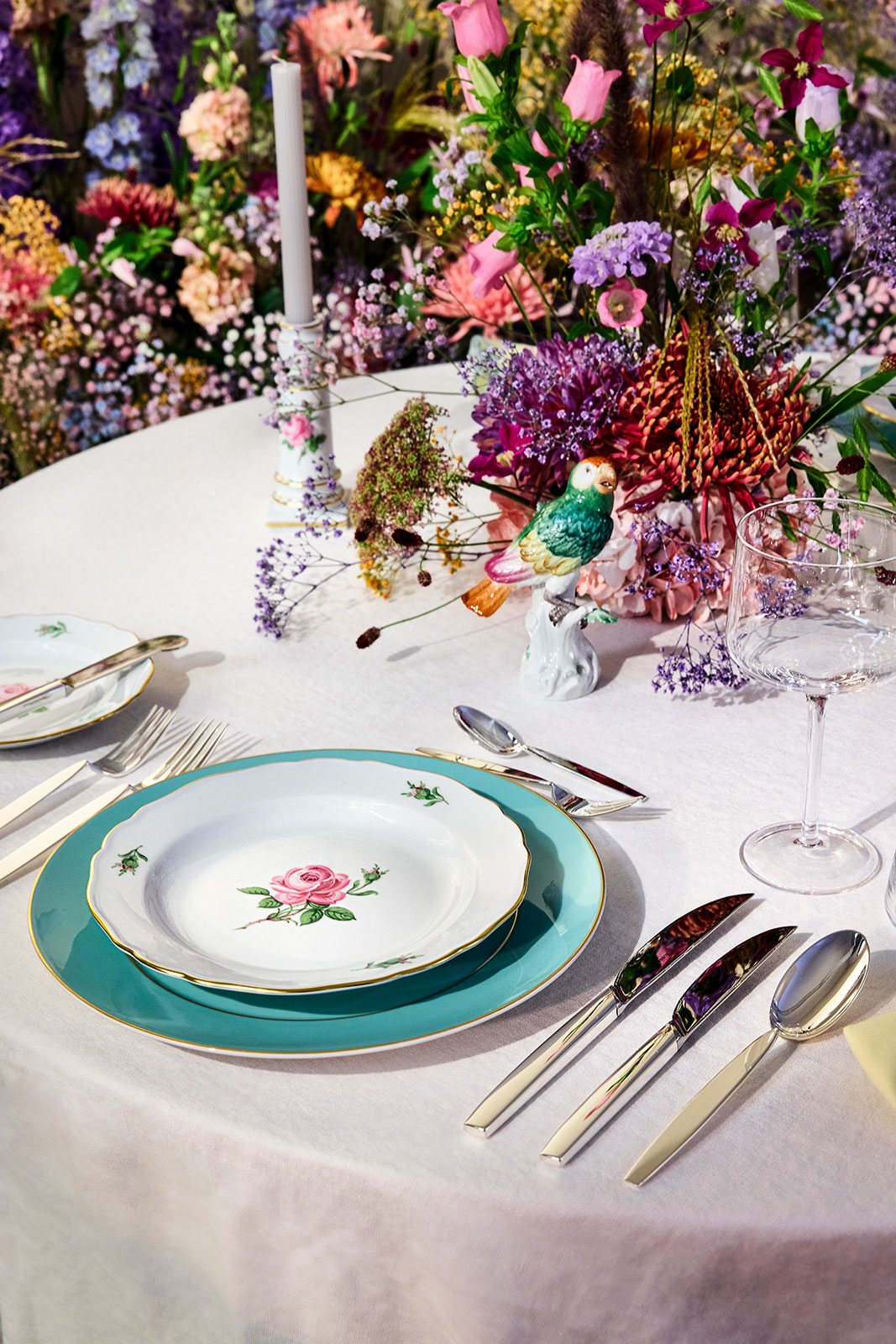 Meissen Urban Colors No41 Speiseteller 29cm petrol/gold