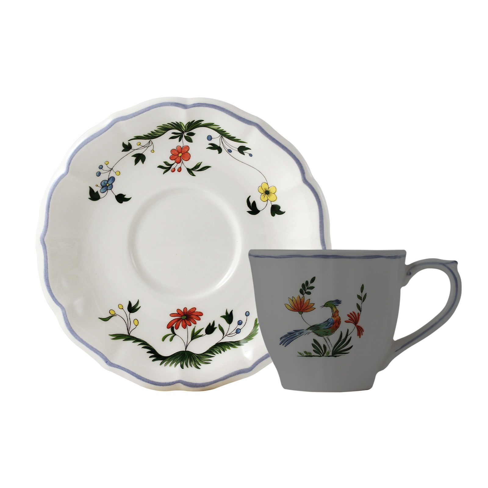 Gien Oiseaux de Paradis Kaffee-/Tee-Untertasse (auch US