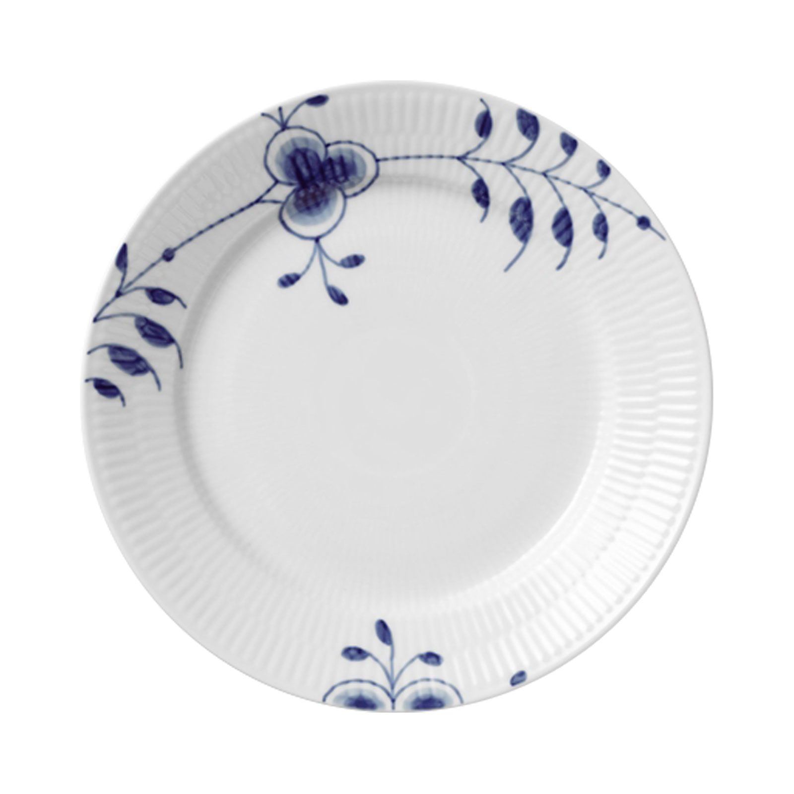 Royal Copenhagen Mega Blau Gerippt Frühstücksteller 22cm Dekor 8 Royal Copenhagen Mega Blau Gerippt Frühstücksteller 22cm Dekor 8