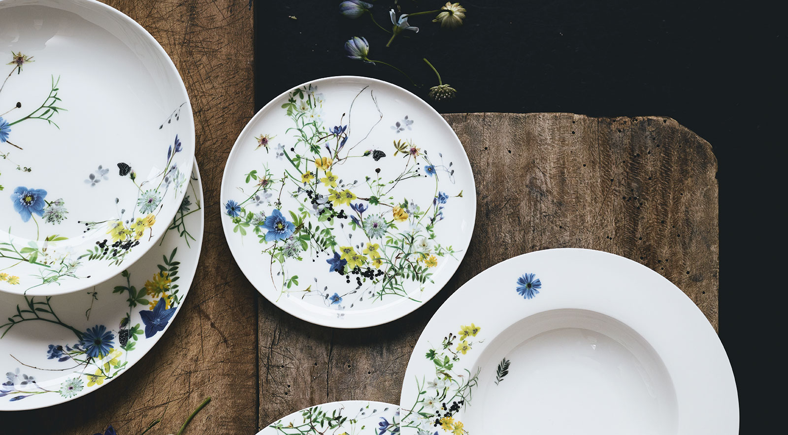 Rosenthal Fleurs des Alpes Suppenteller 23cm Fahne