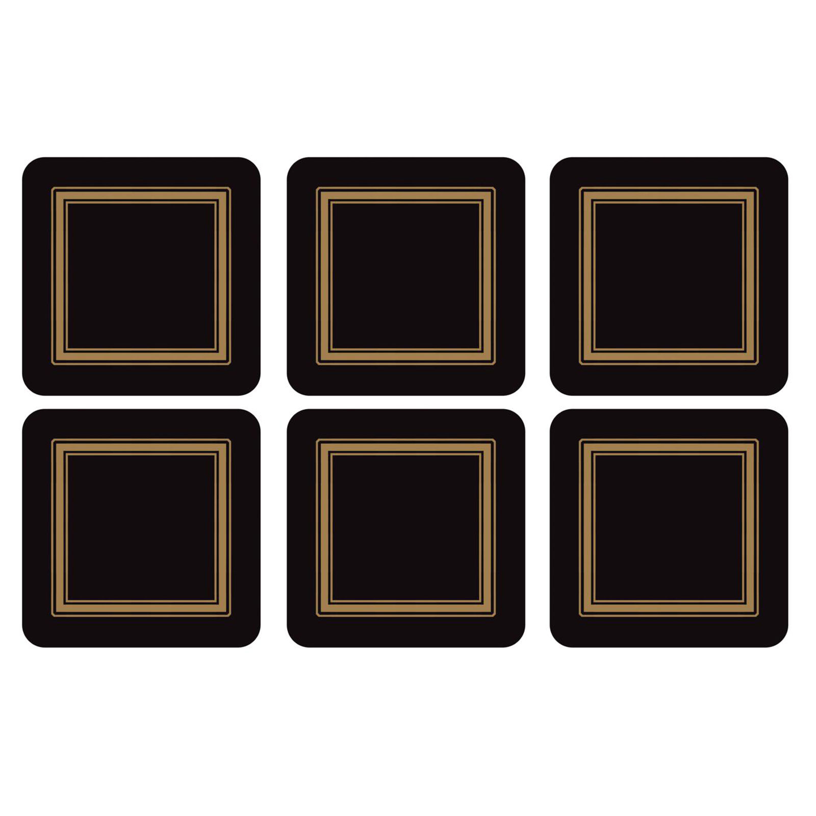 Pimpernel Classic Black Untersetzer 6er Set 10,5x10,5cm