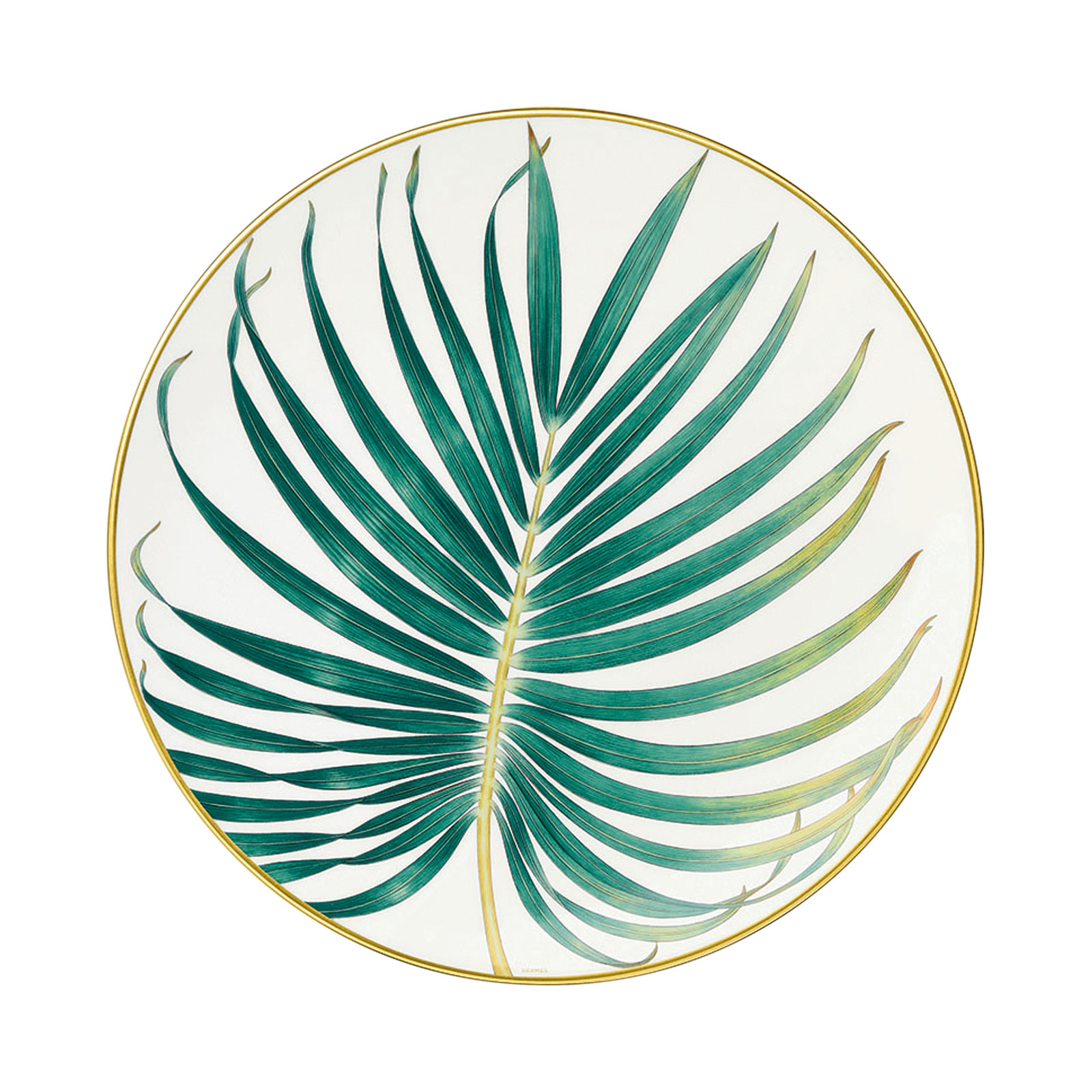 HERMÈS Paris Passifolia Speiseteller Palmenblatt 27cm