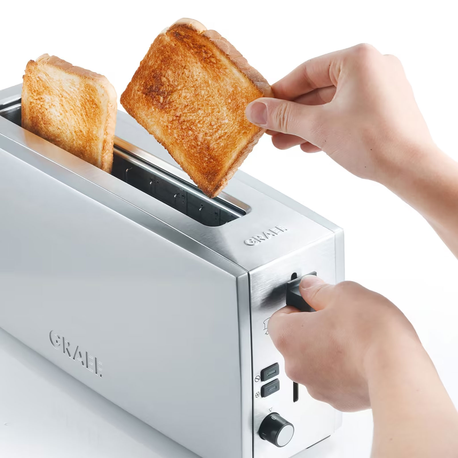 Graef Toaster 2 Scheiben mit Langschlitz  silber TO90