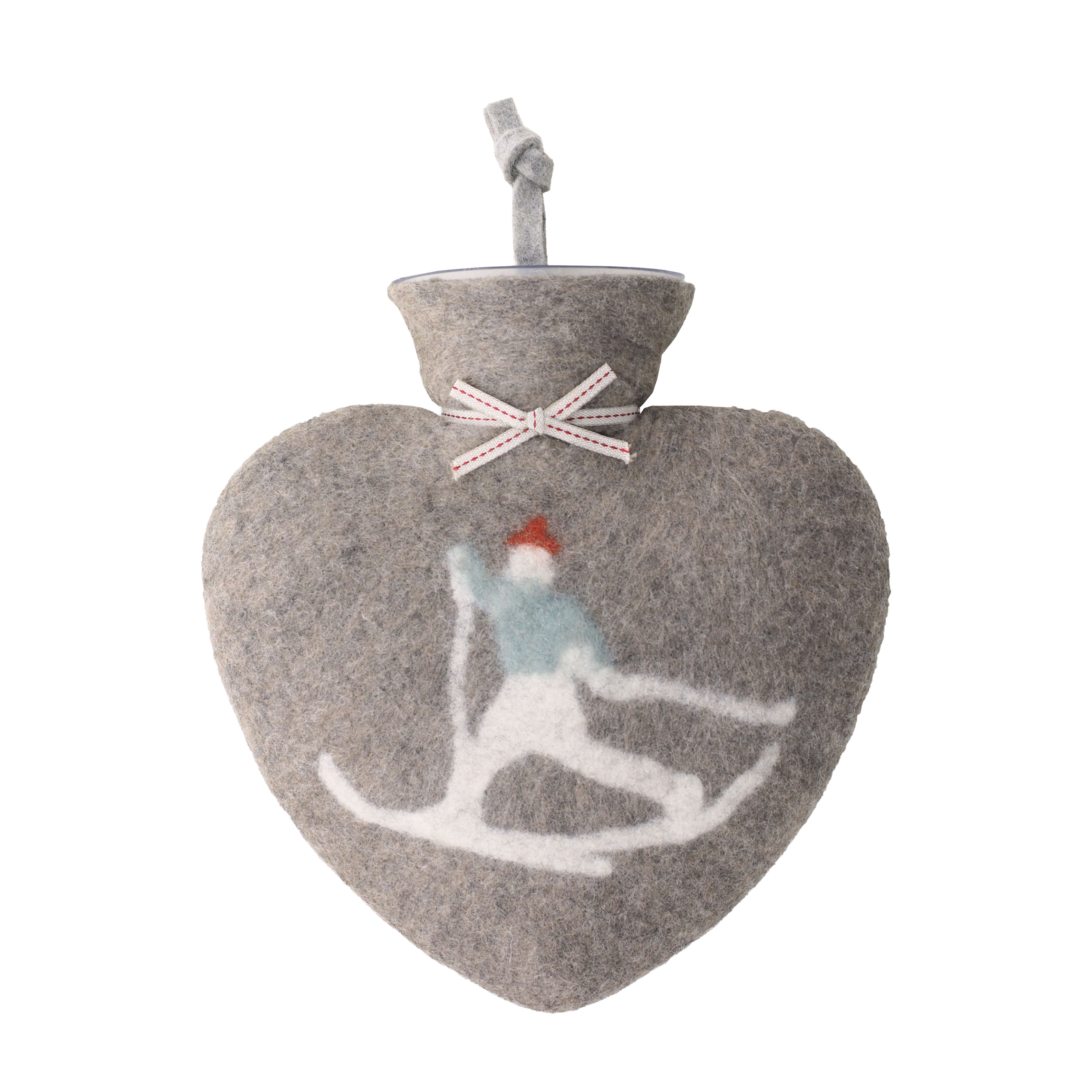 Dorothee Lehnen Herzwärmflasche Skifahrer cashmere 