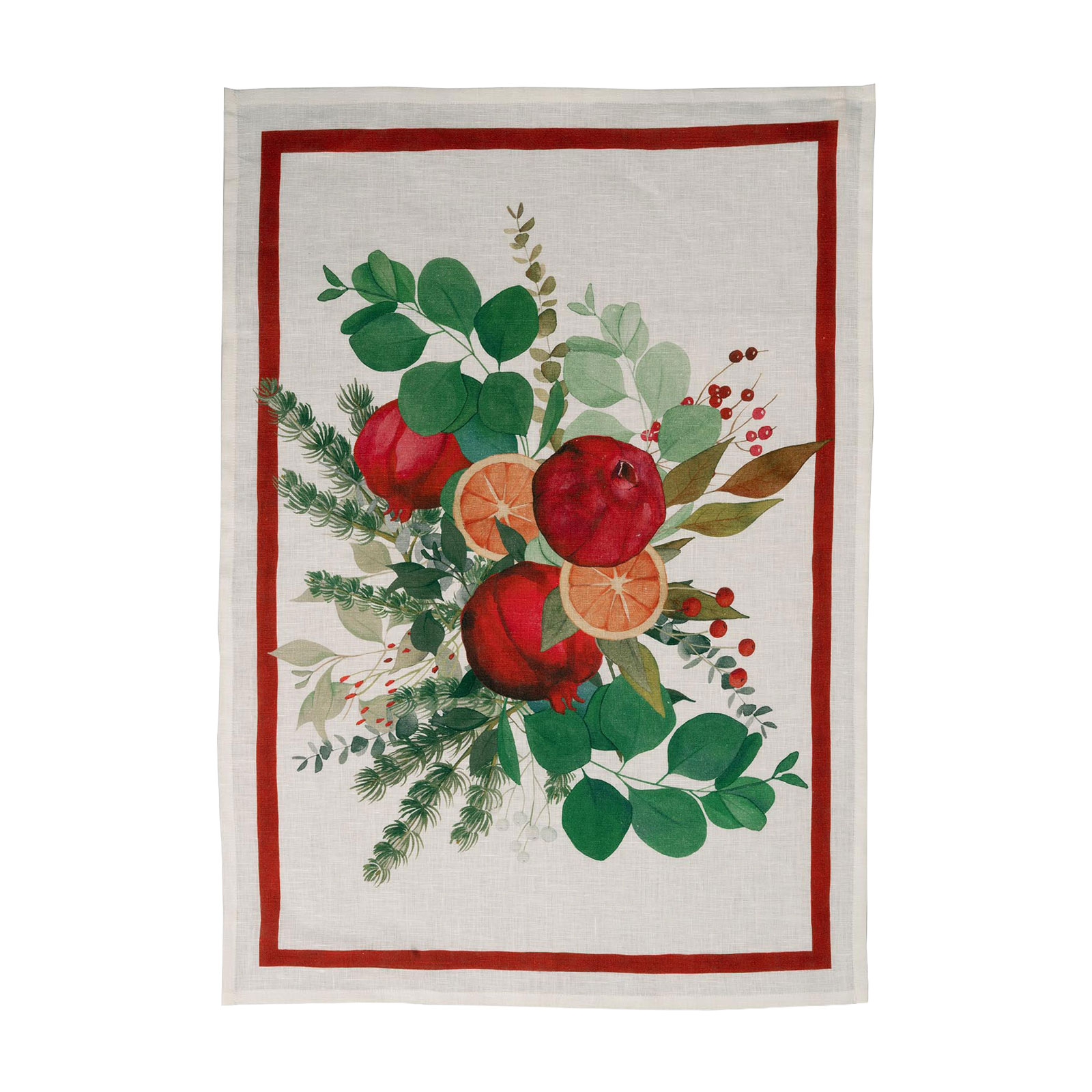 Tessitura Toscana Garland Glee Geschirrtuch 50x70cm red