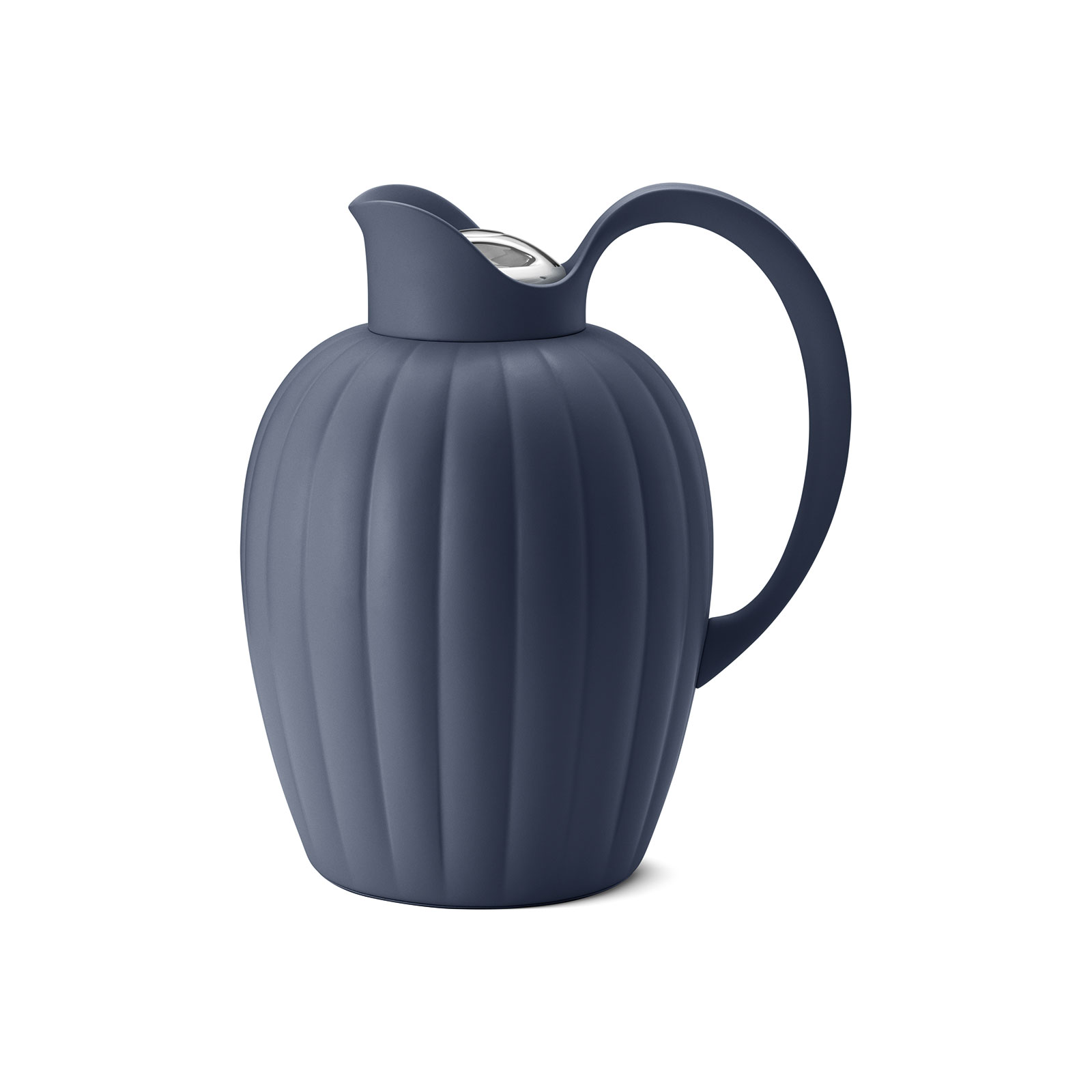 Georg Jensen Bernadotte Thermoskanne/Druckknopf 1ltr. blau Kunststoff