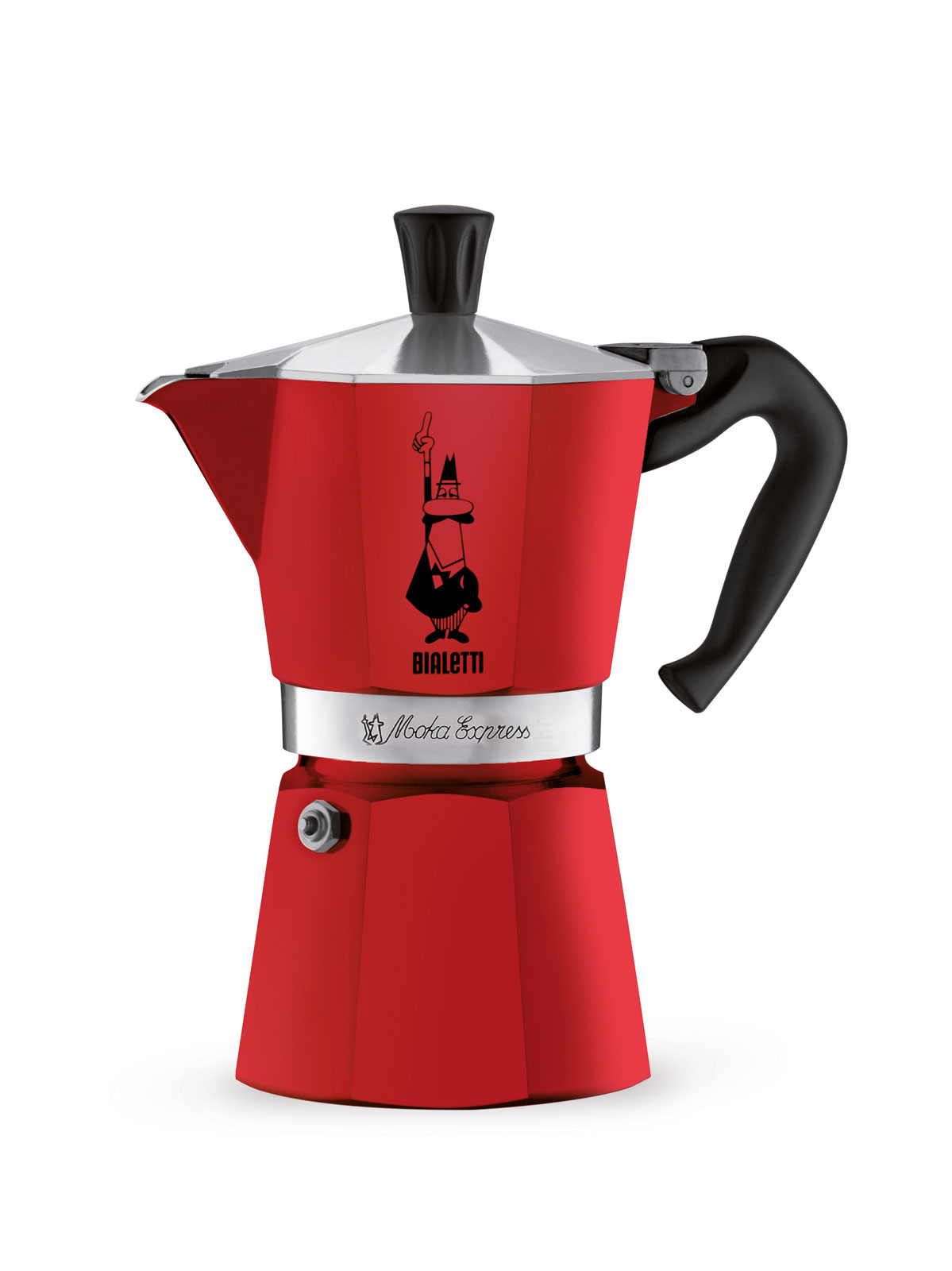 Bialetti Italien Moka Express Color Espressokocher Red 6 Tassen