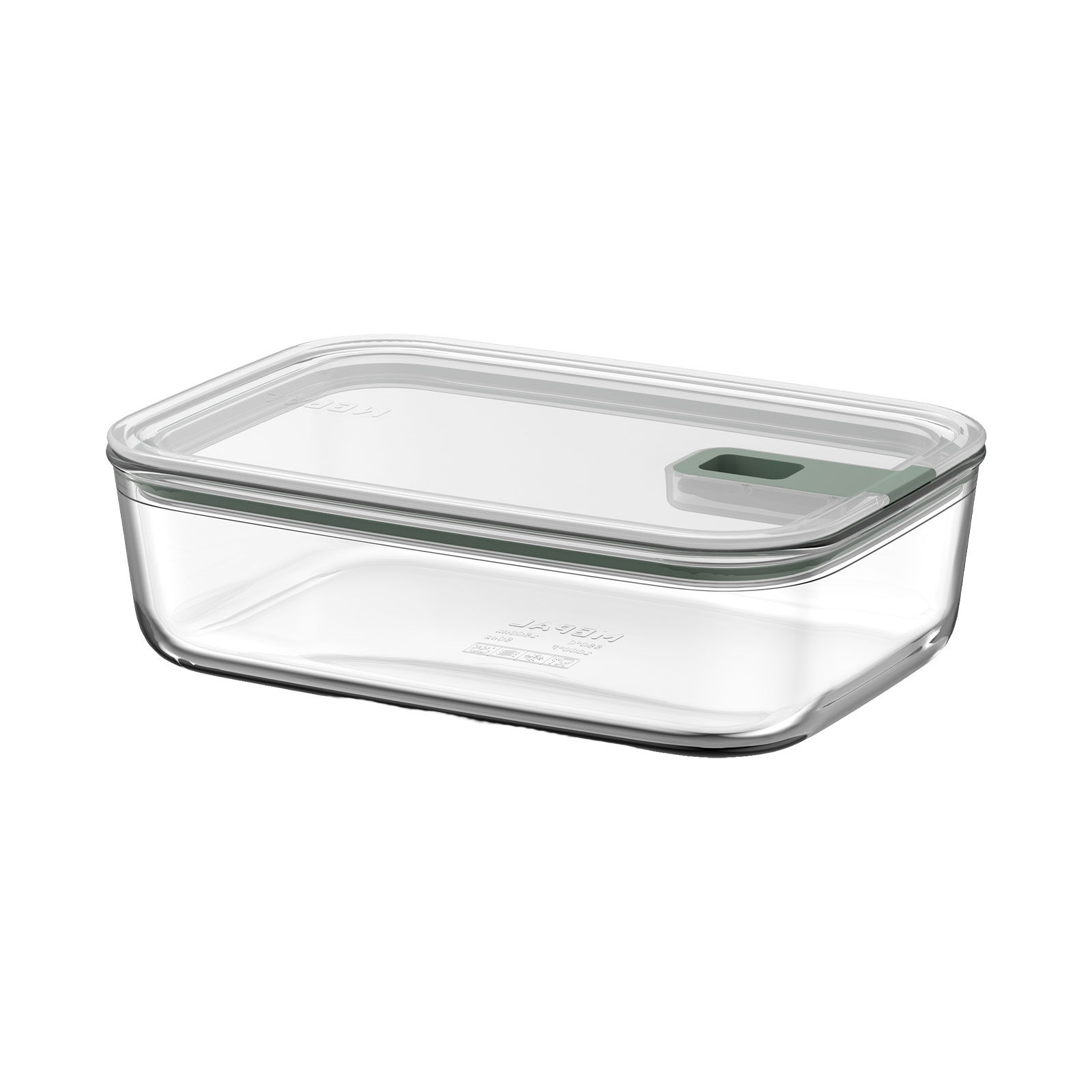Mepal EasyClip Glas Frischhaltedose 1,50ltr. nordic sage NEU