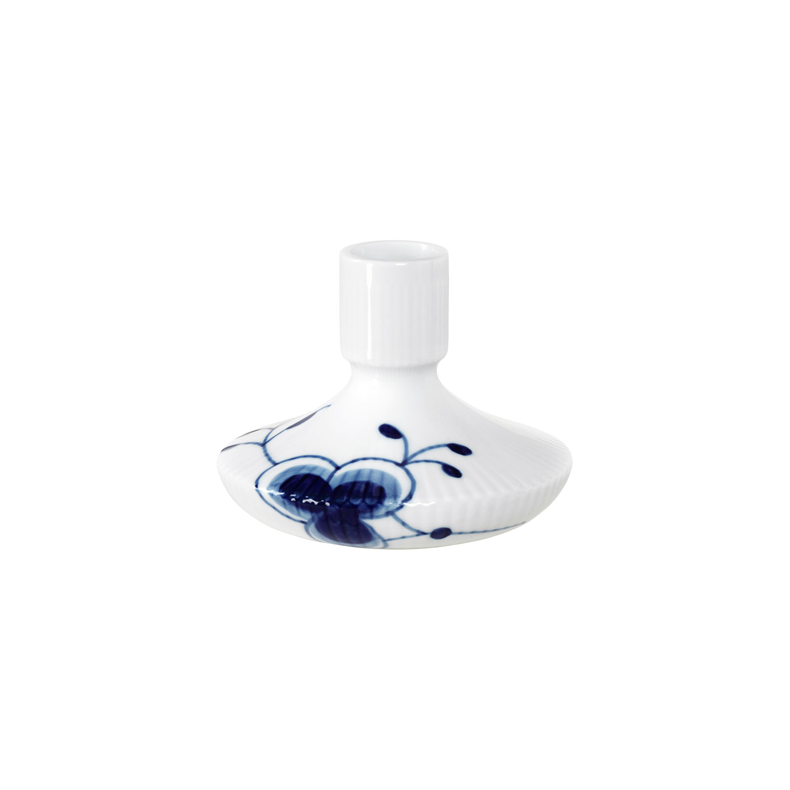 Royal Copenhagen Mega Blau Gerippt Kerzenhalter 8cm