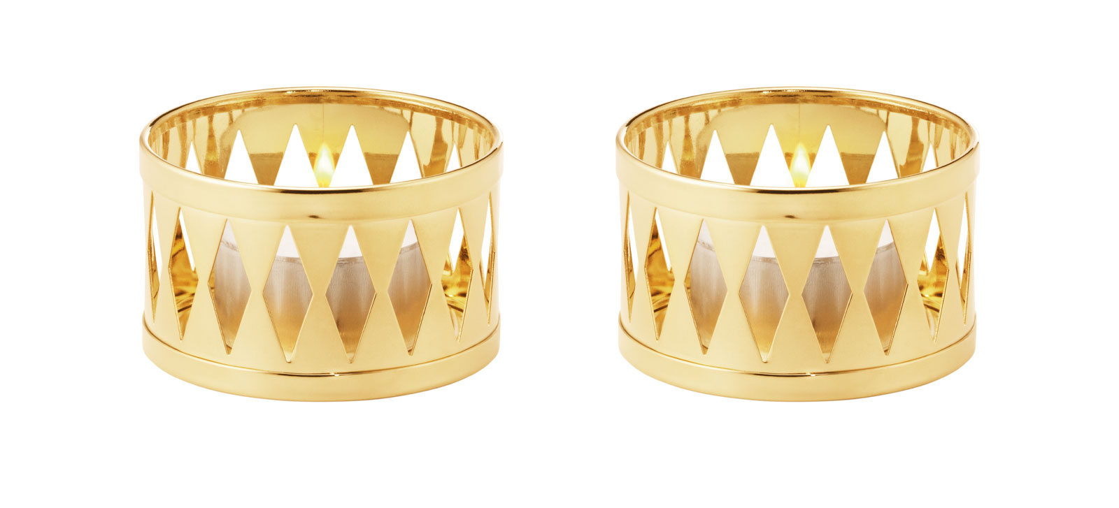 Georg Jensen 2026 Teelichthalterset 2Stück gold
