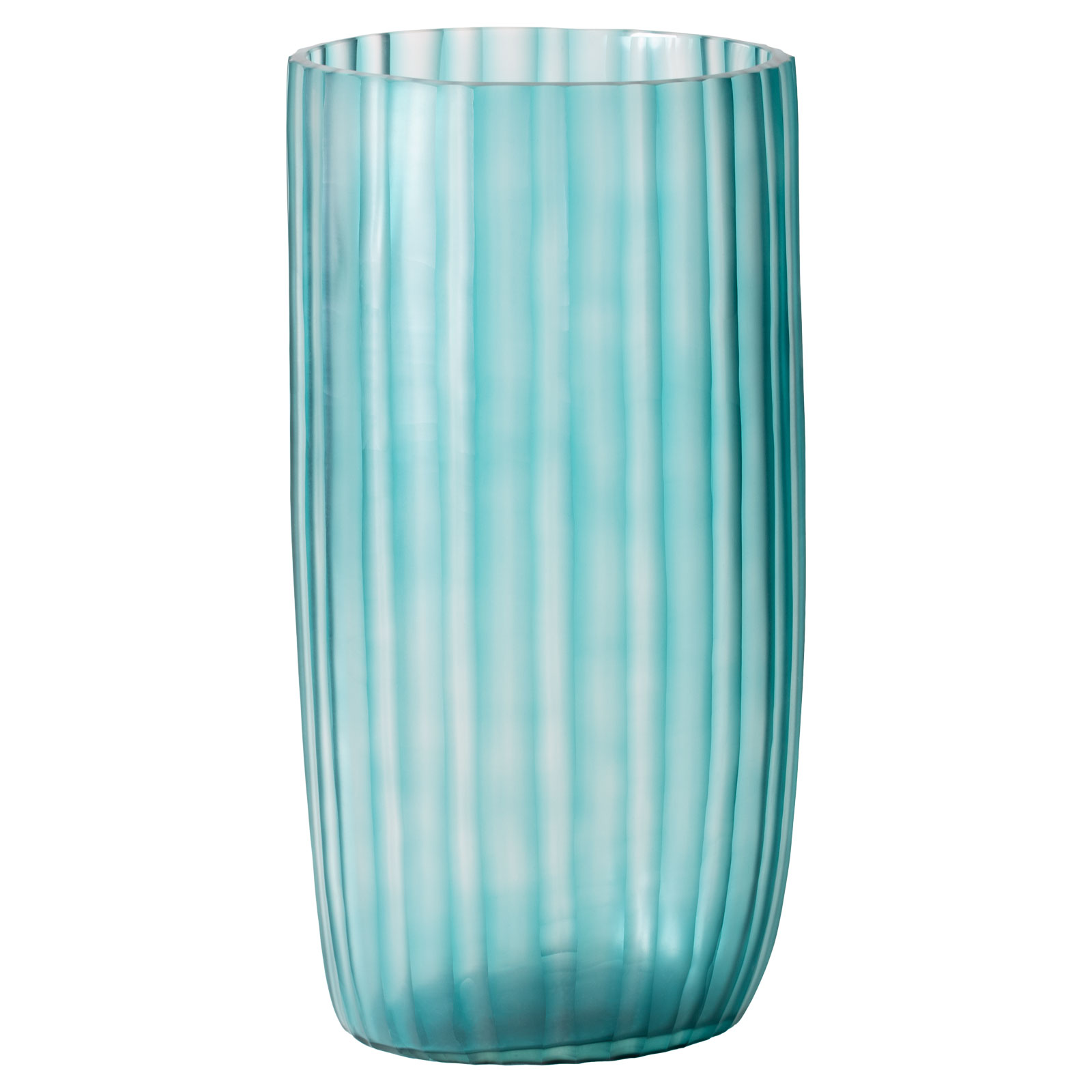 Guaxs Siena Vase L clear/petrol 