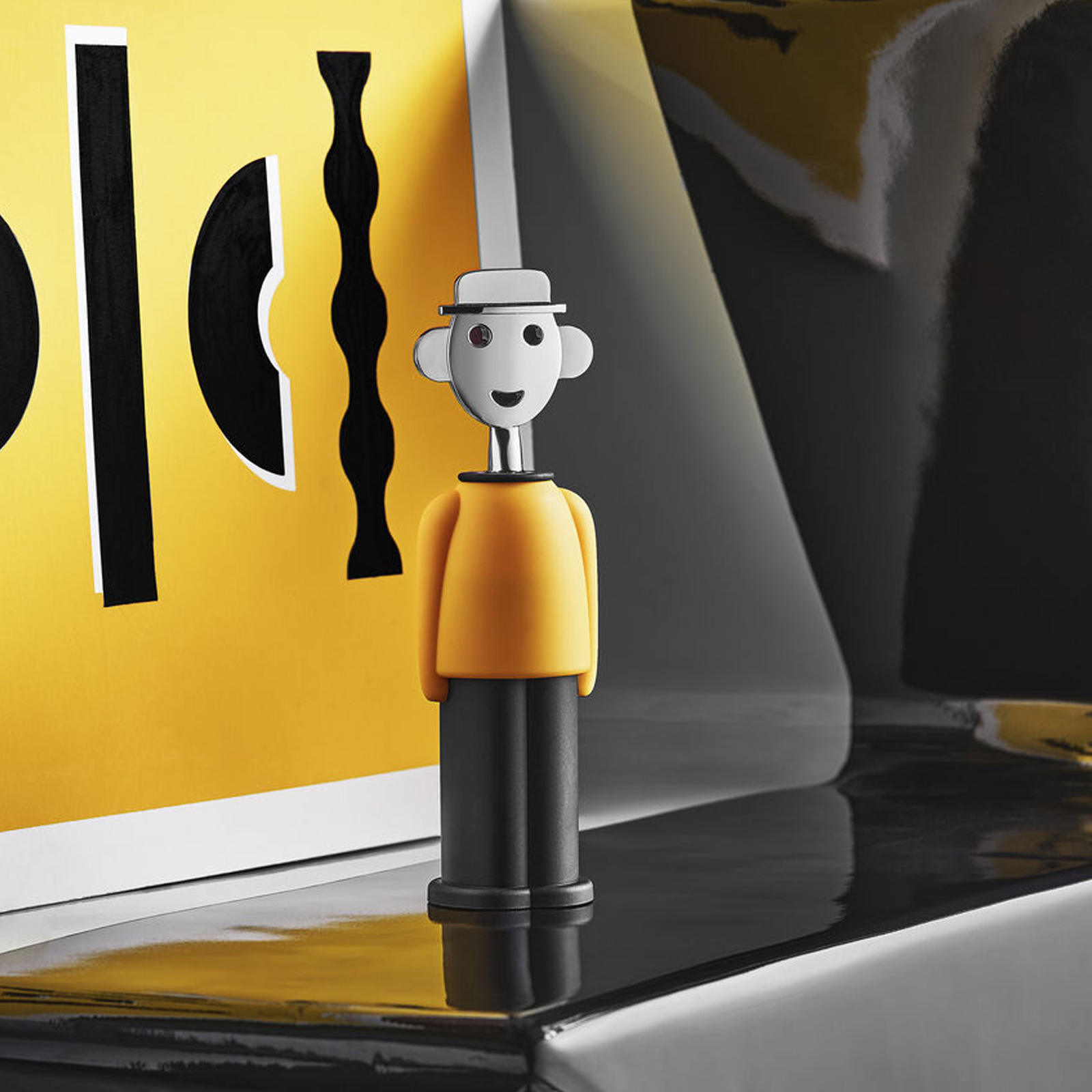 Alessi Alessandro M. Korkenzieher gelb / schwarz