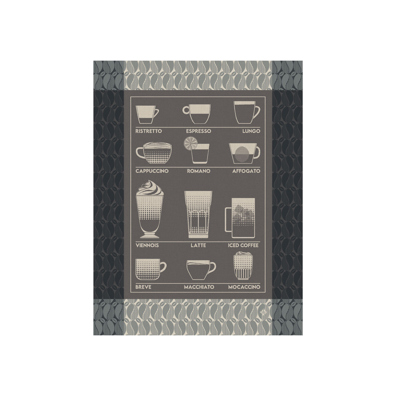Le Jacquard Francais Barista Geschirrtuch 80x60cm ristretto