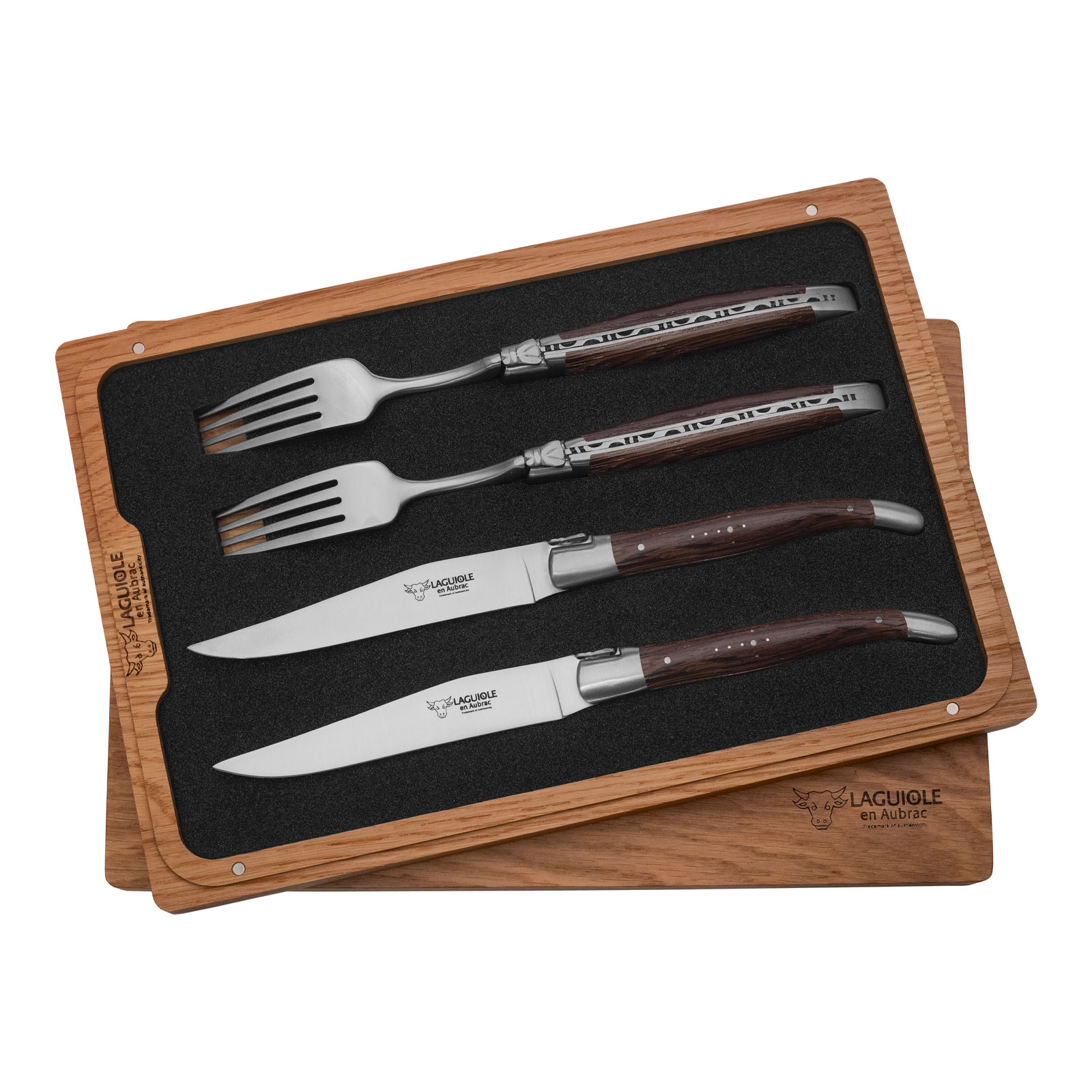Laguiole en Aubrac Steakbesteck 4tlg. Wenge