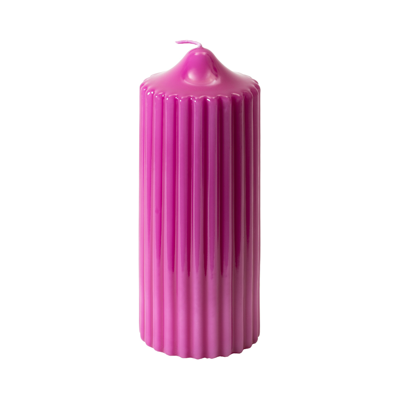 Engels Kerzen Gelackte Rillenkerze 8x20cm brombeere