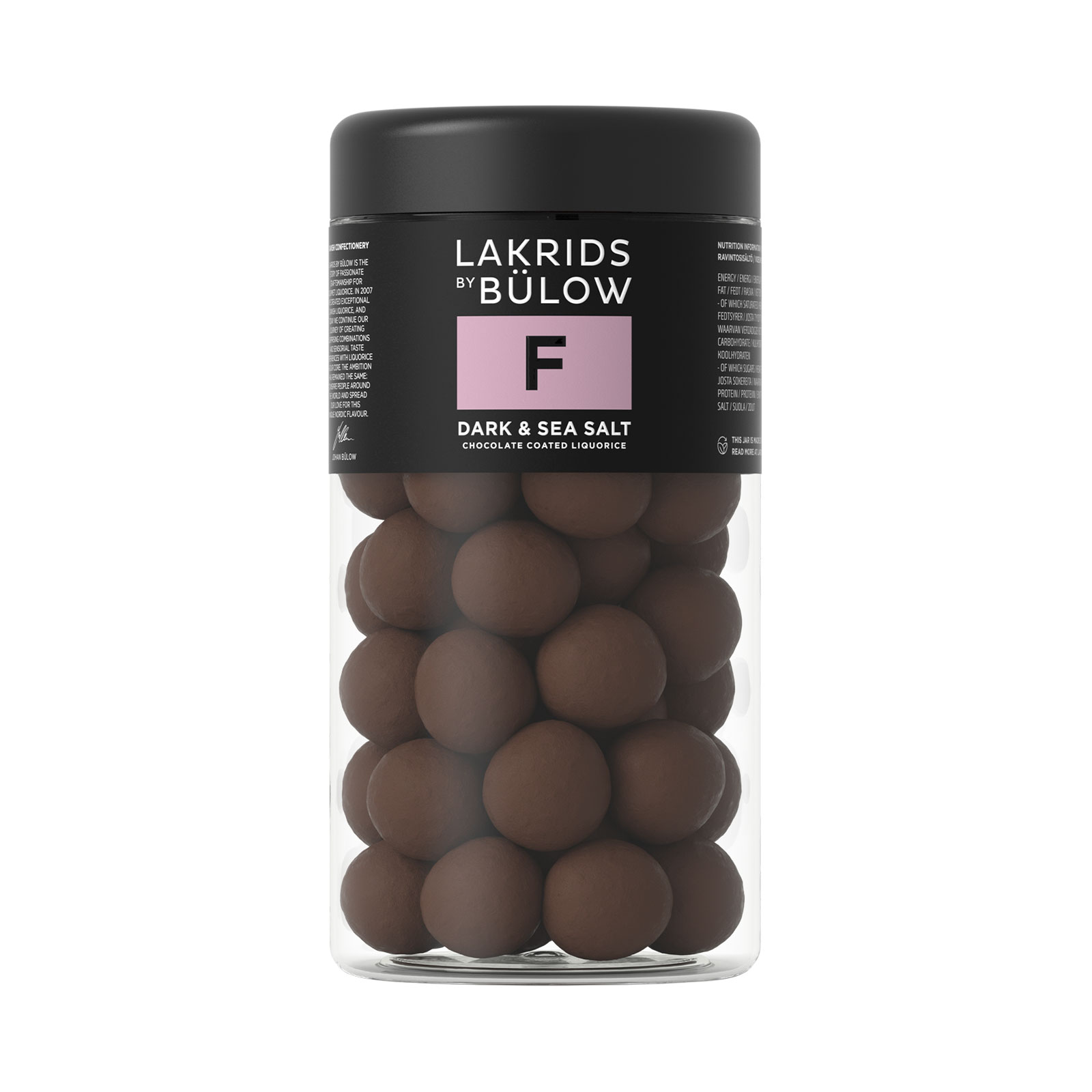 Lakrids by Bülow F Dark & Sea Salt Regular 295g