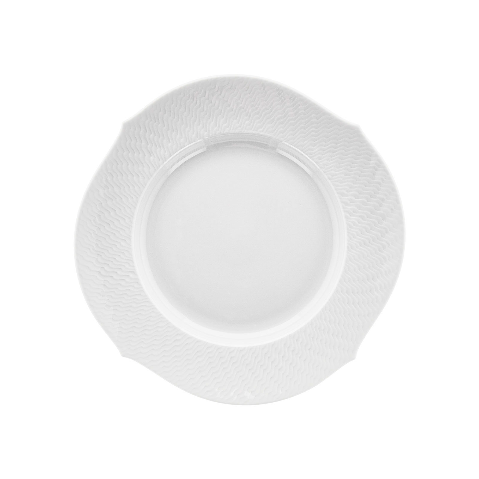 Meissen Wellenspiel Relief weiß Frühstücksteller 22,5cm