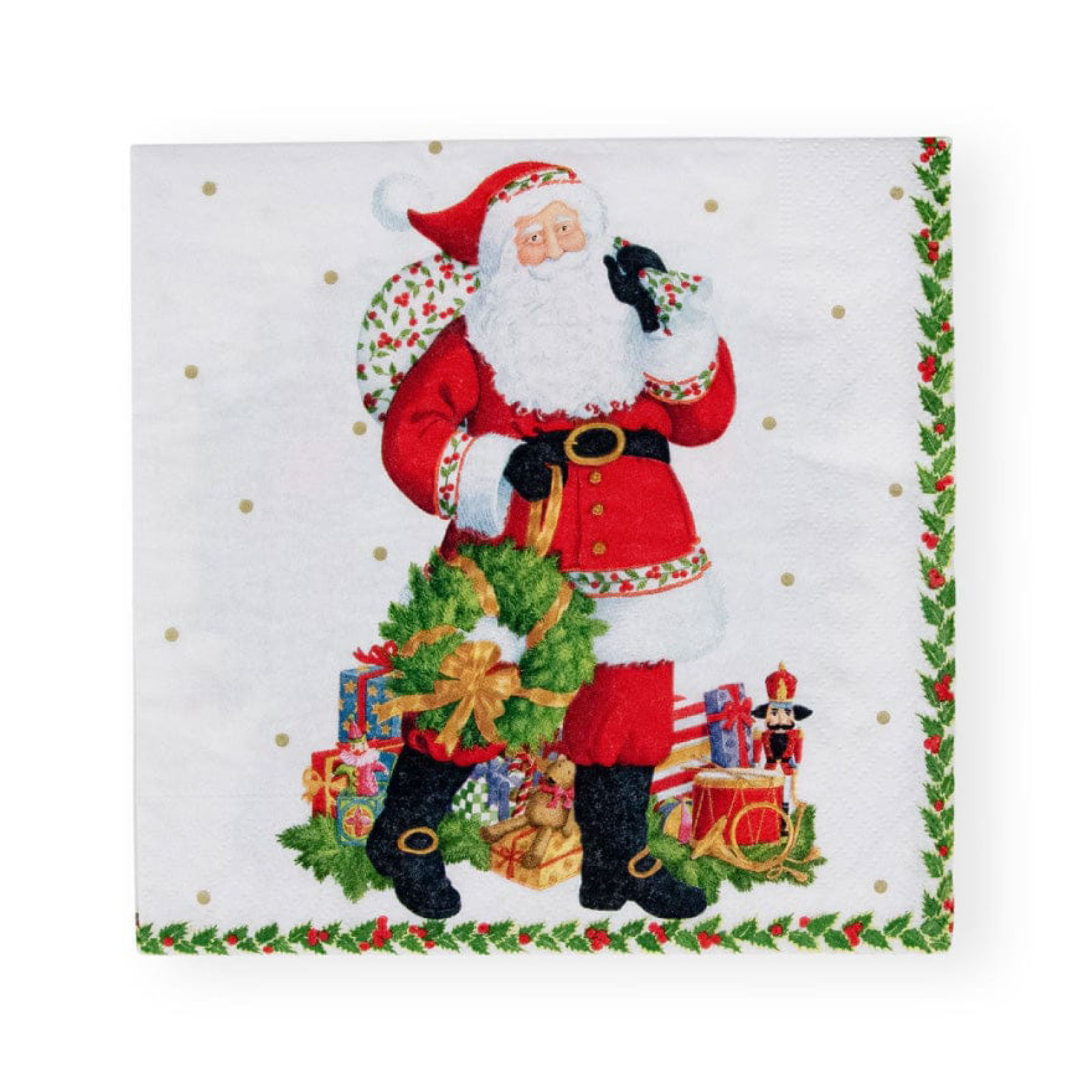 Caspari Lunchservietten Jolly St. Nick