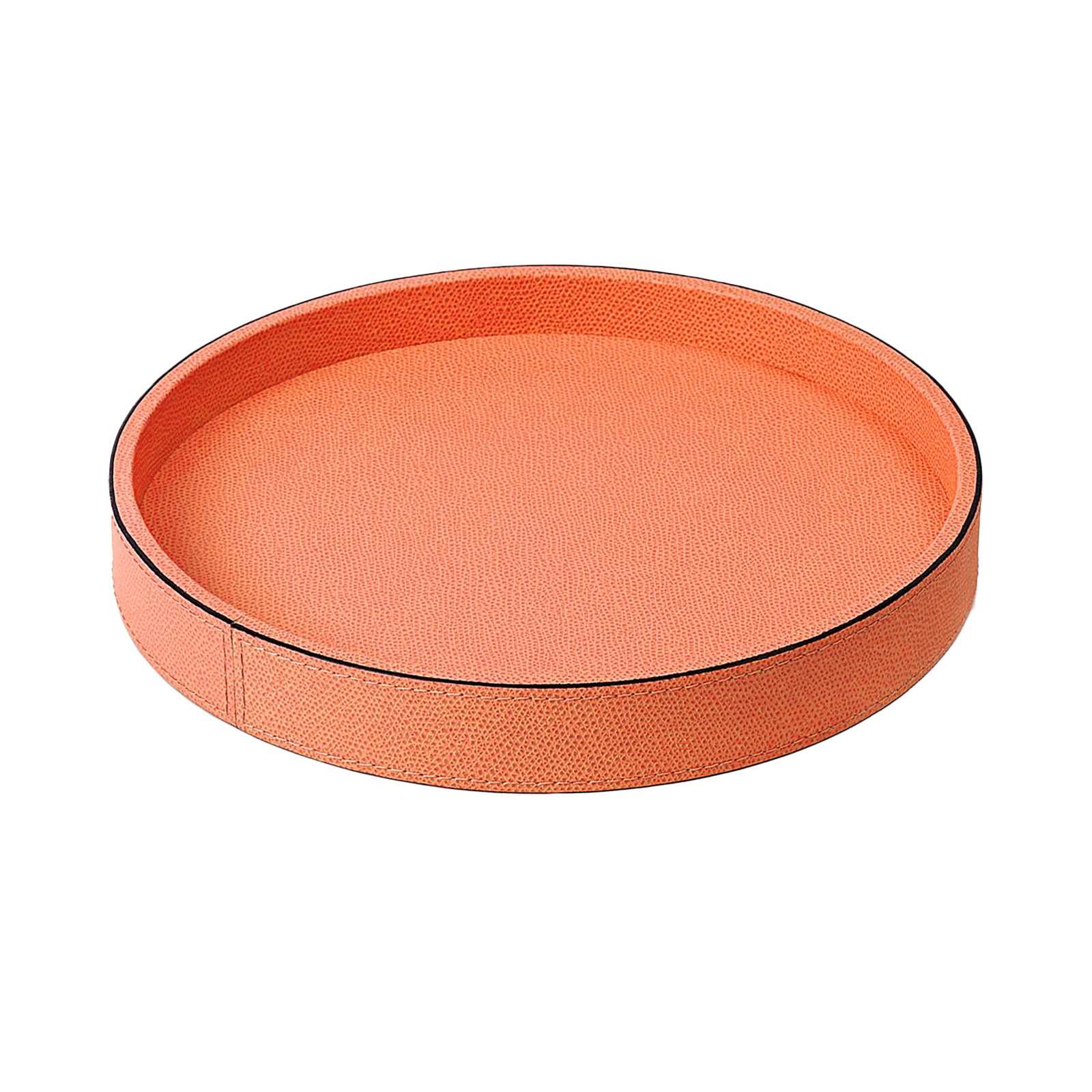 Giobagnara Polo Tablett rund 37,5cm Leder gedruckt Mango