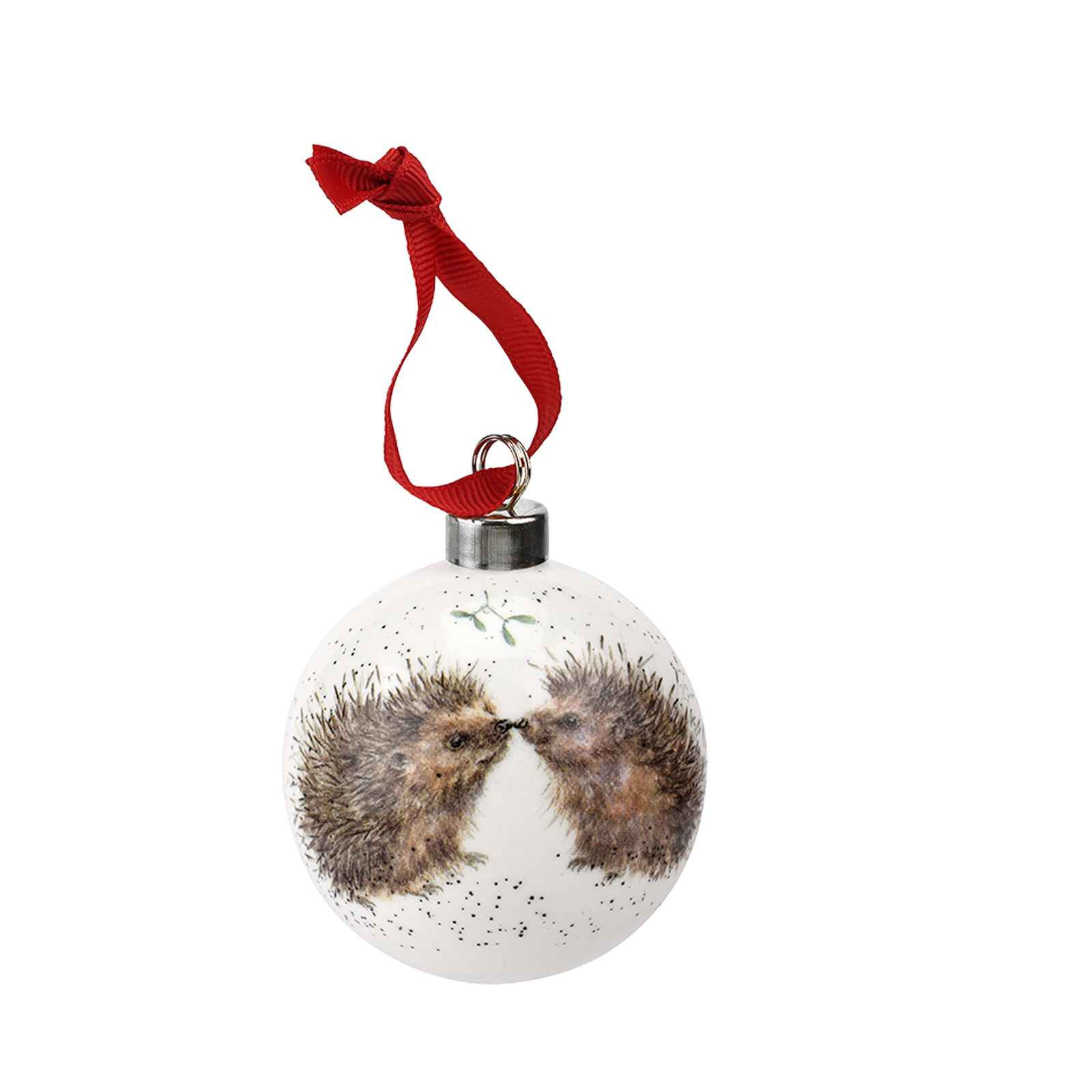 Royal Worcester Wrendale Designs Weihnachtskugel Hedgehugs