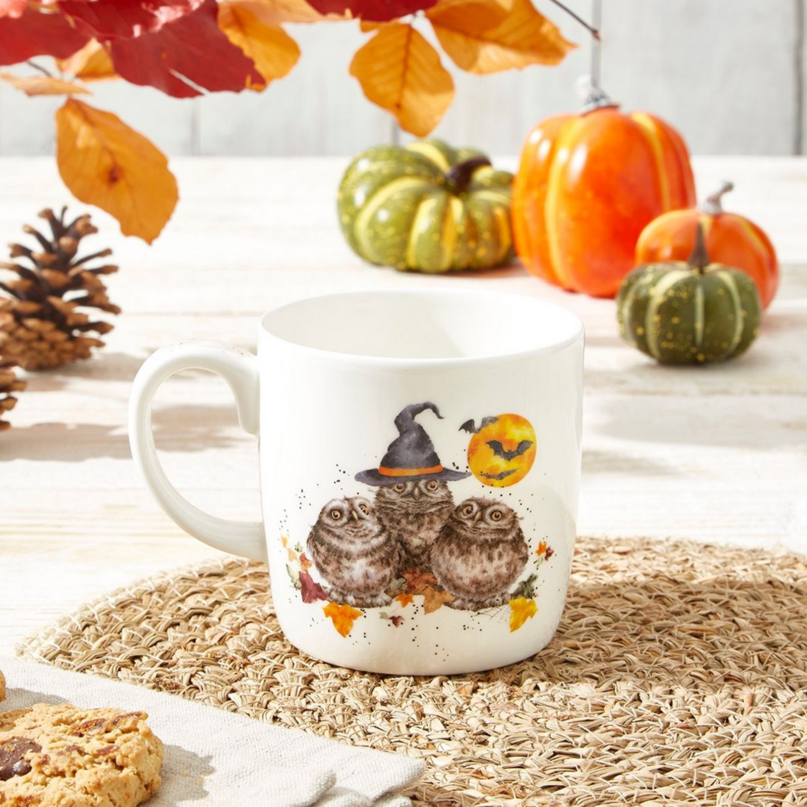 Royal Worcester Wrendale Designs Becher Halloween Happy Owloween 0,40ltr.