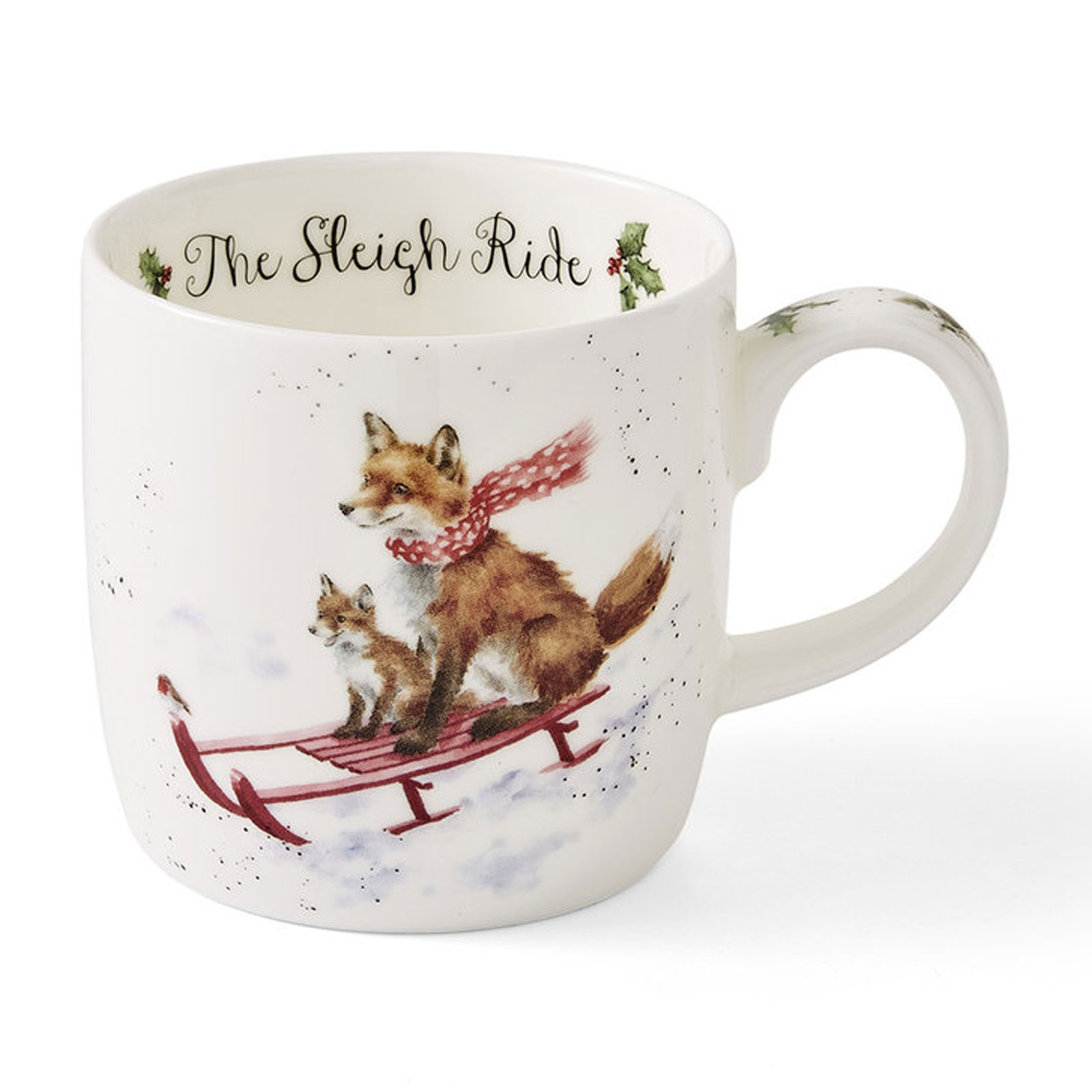Royal Worcester Wrendale Designs Becher The Sleigh Ride 0,31ltr.