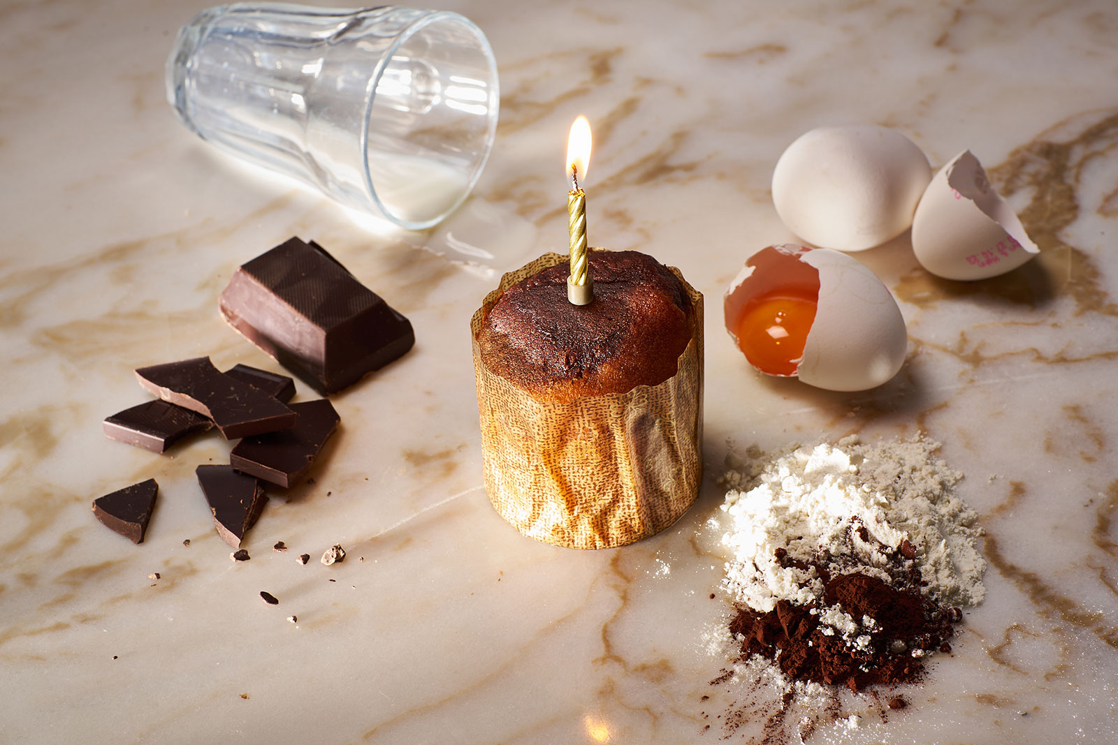 Wondercandle Cancake Merry Christmas and a Happy New Year rot Brownie