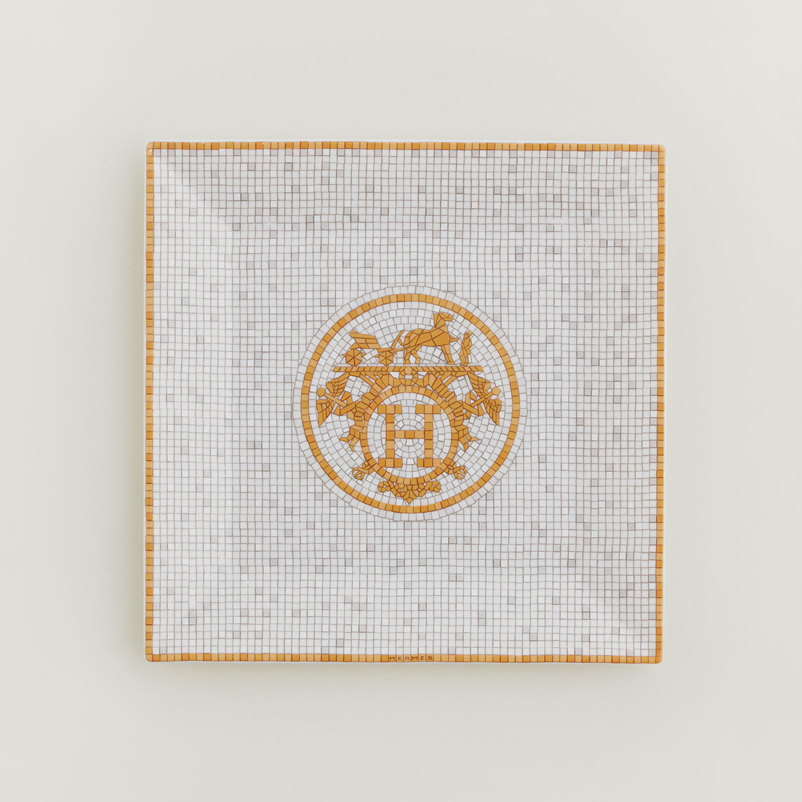 HERMÈS Paris Mosaïque au 24 Gold Kleines Carré Nr.3 15x15cm