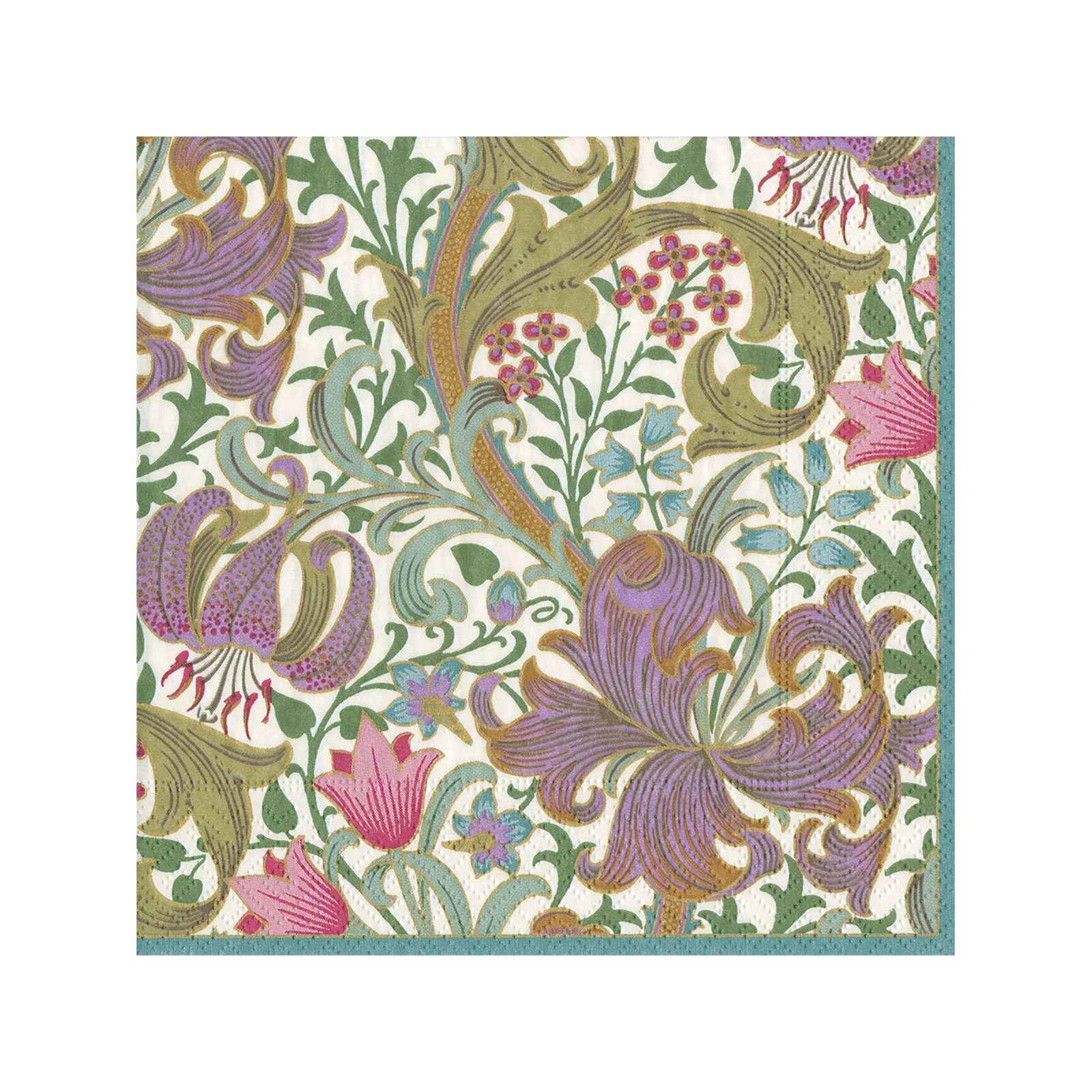 Caspari Lunchservietten Ivory Golden Lily