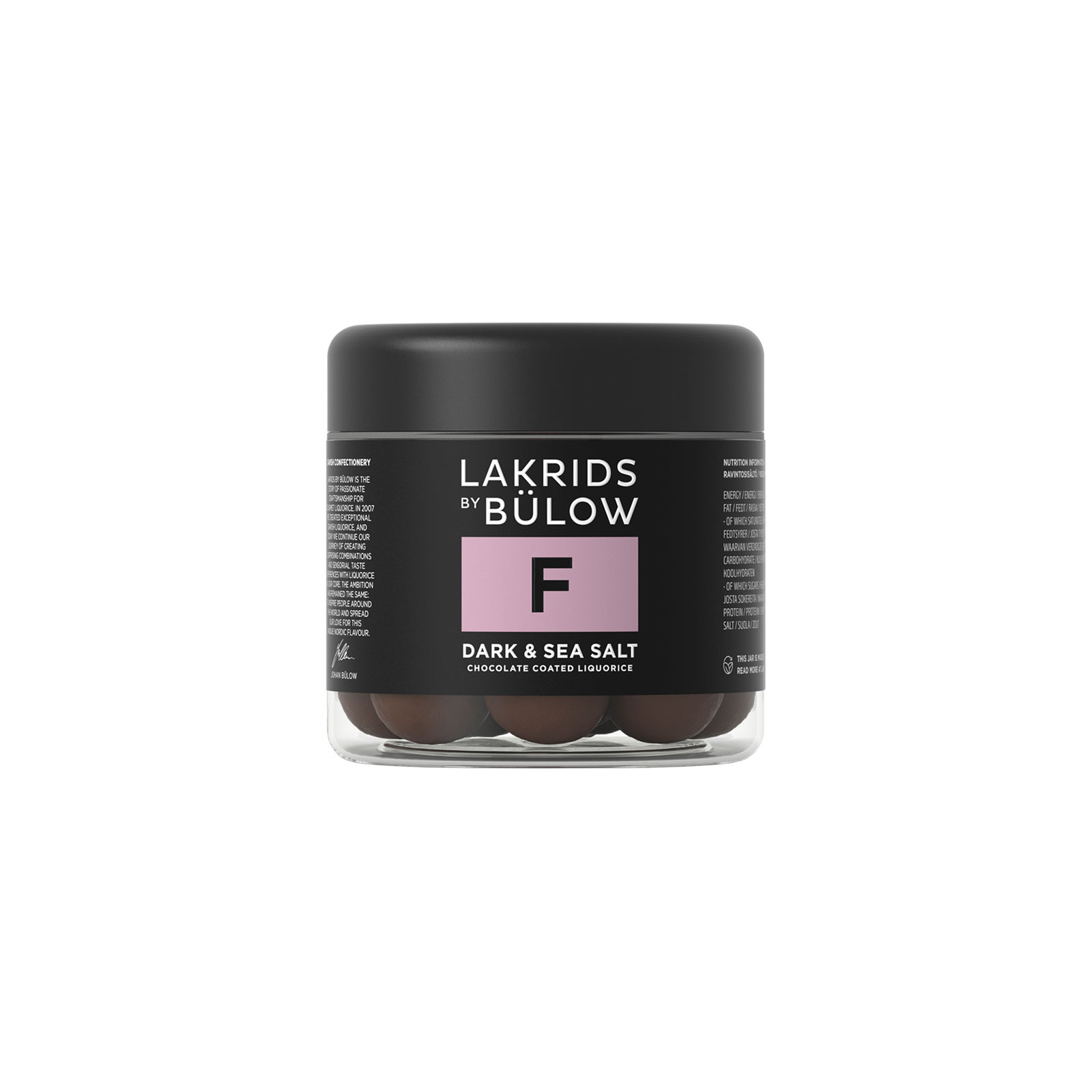 Lakrids by Bülow F Dark & Sea Salt Small 125g