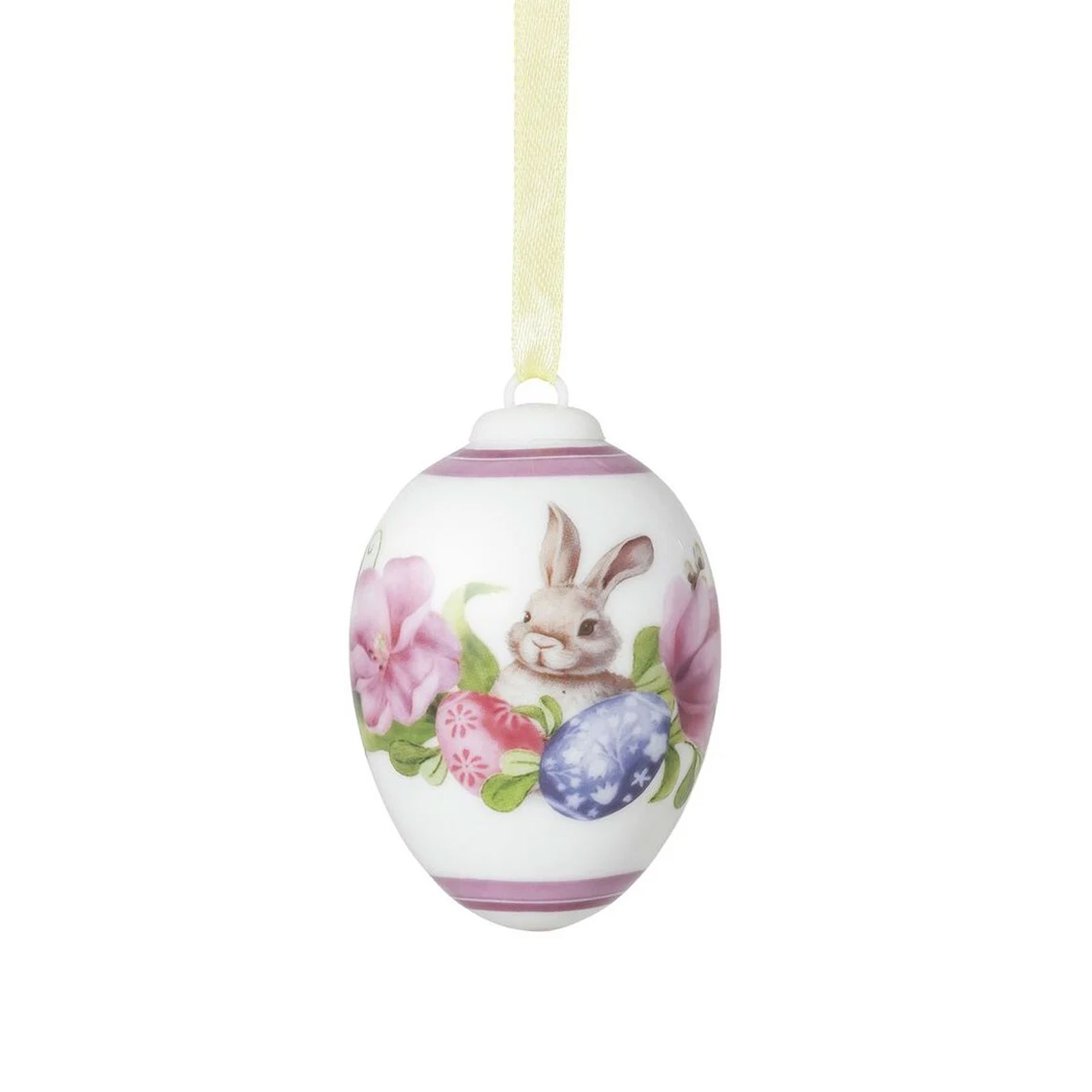 Hutschenreuther Porzellan-Ei: Das Ei 2026 Hase mit Tulpen