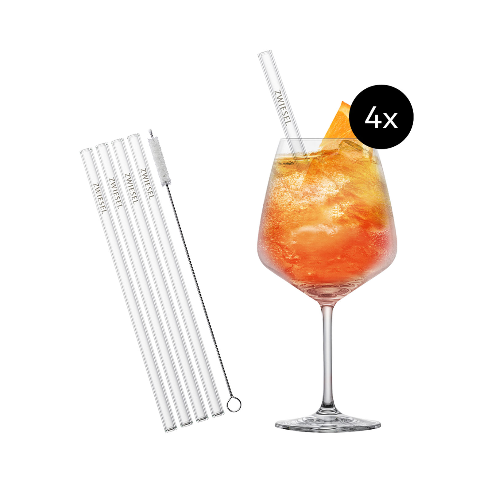 Schott Zwiesel After Work Drinks Cocktail-Set 4x Gr.140 + 4x Glashalme Gr.150 + Baumwollb&uuml;rste