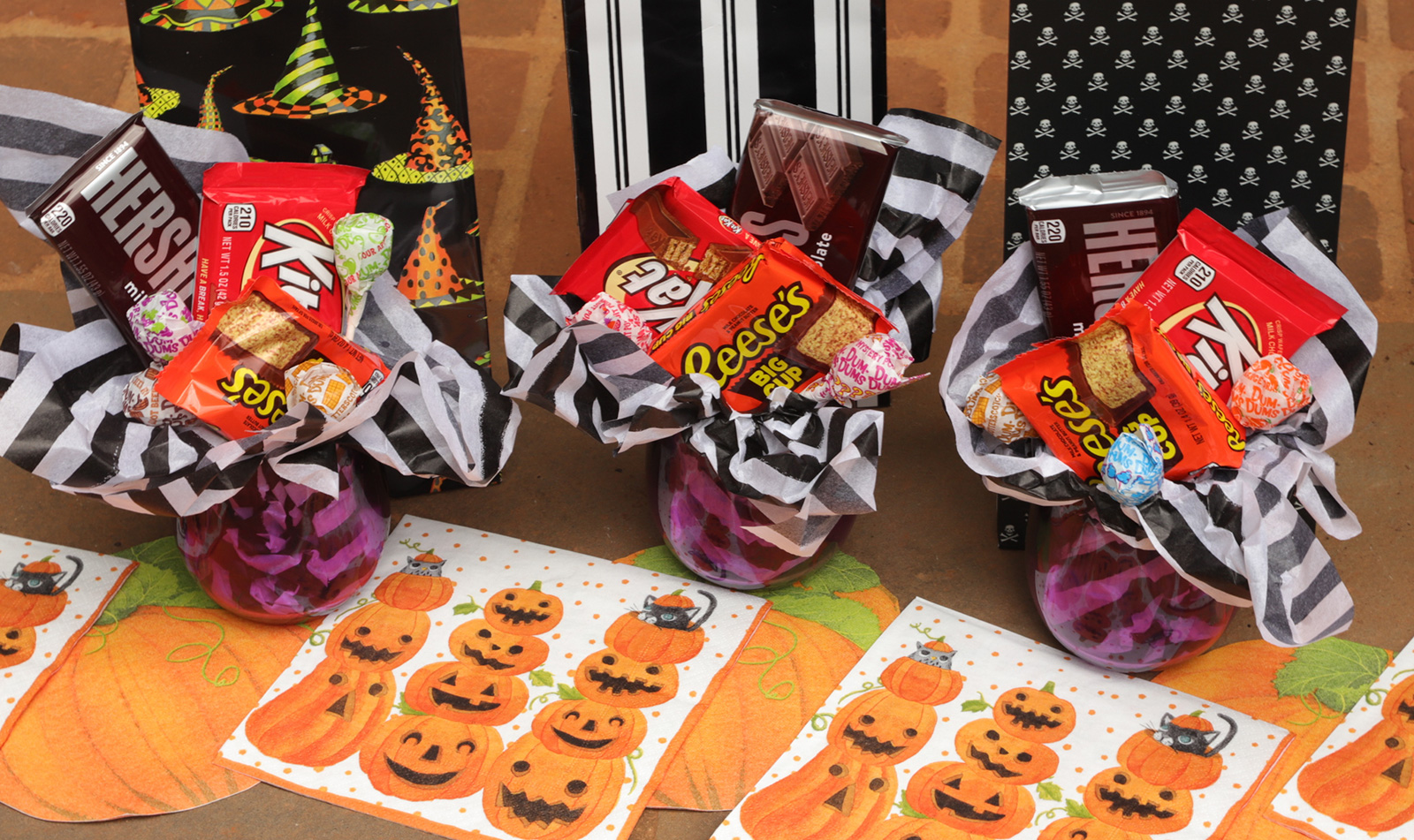 Caspari Lunchservietten Jack O'Lanterns