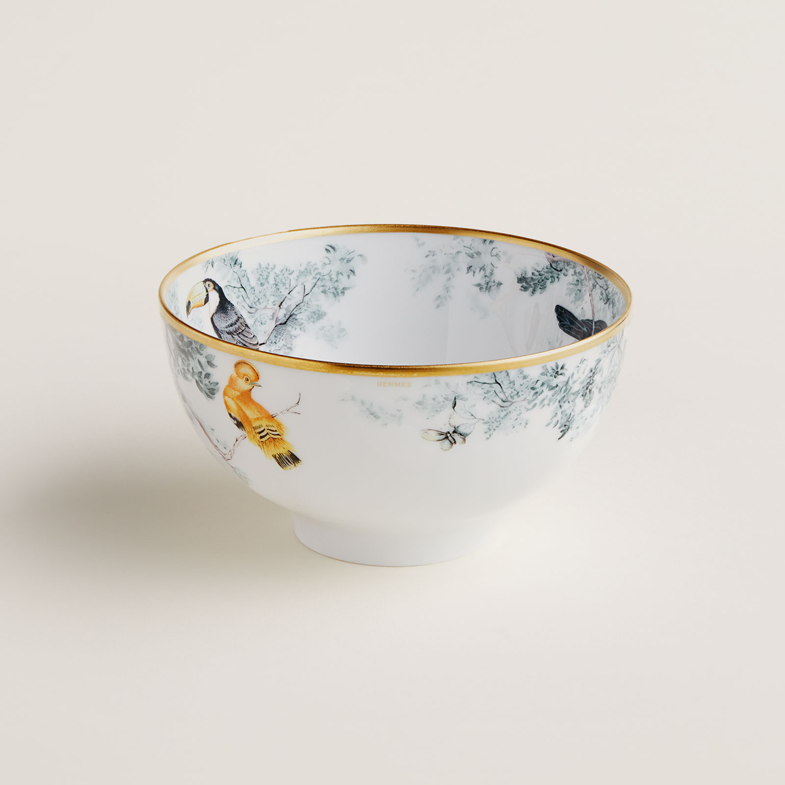 HERMÈS Paris Carnets d'Équateur Bowl Vögel 12cm