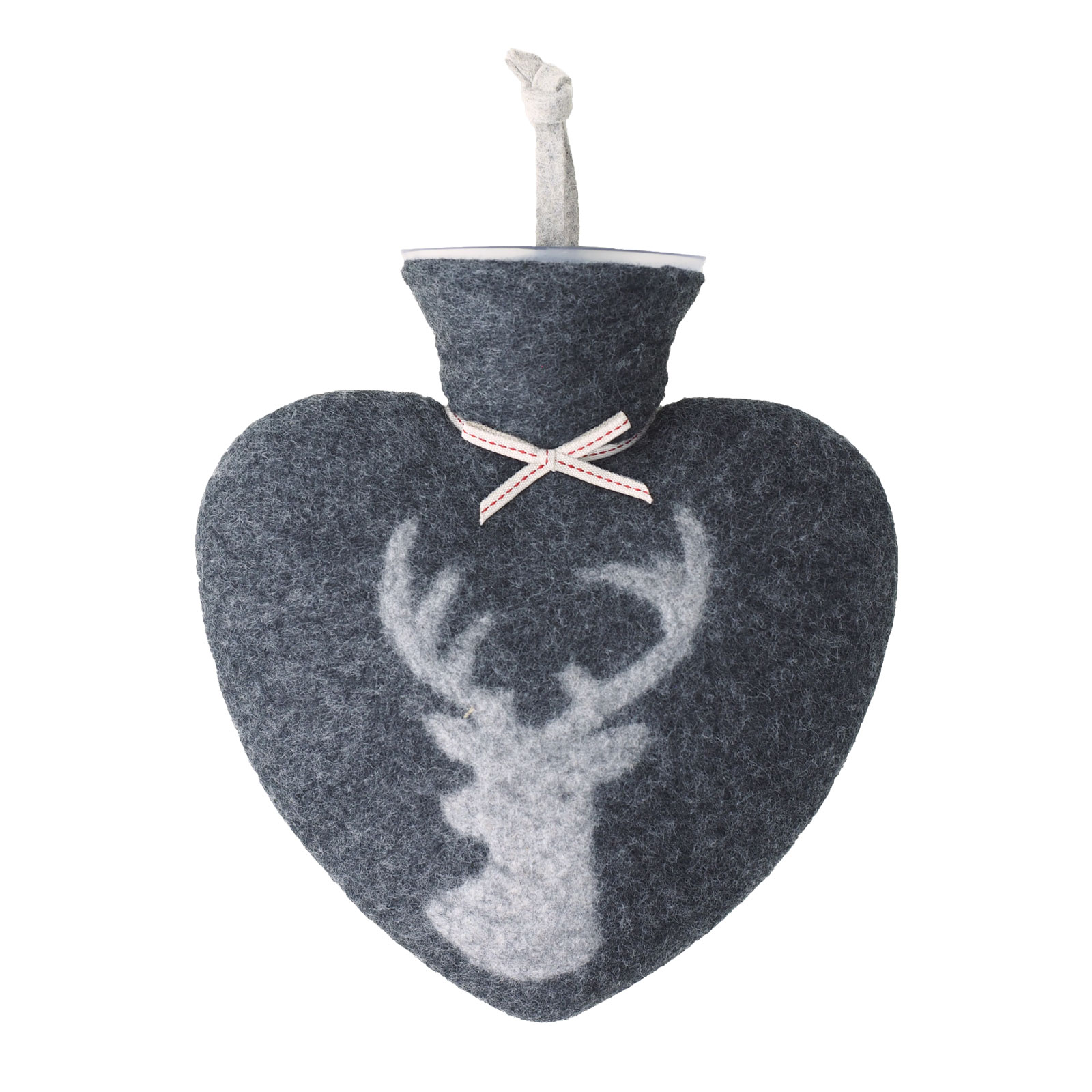 Dorothee Lehnen Herzwärmflasche Platzhirsch anthrazit meliert