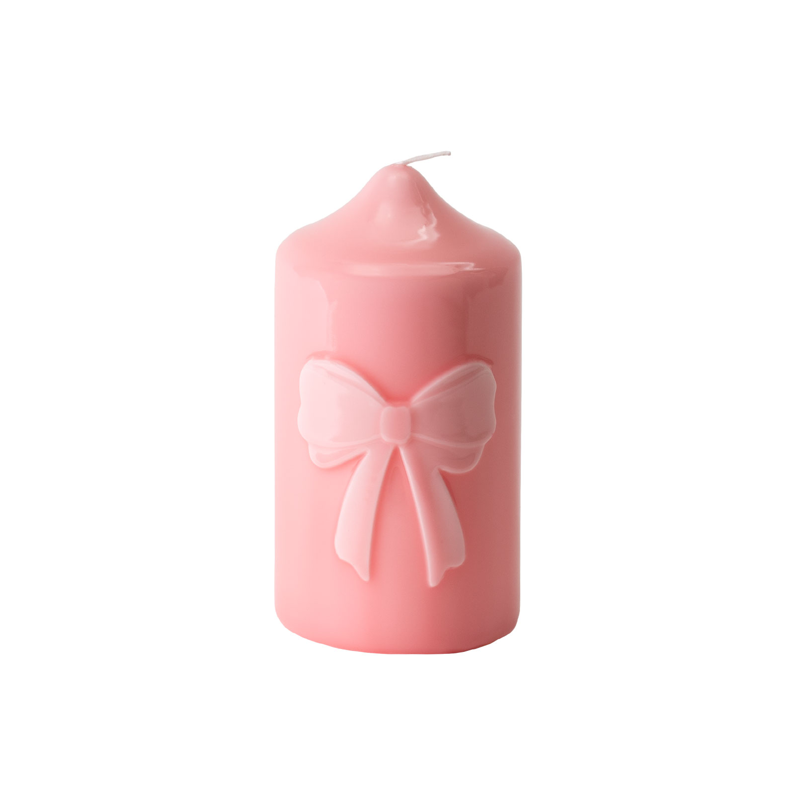 Engels Kerzen Gelackte Stumpenkerze Schleife 8x15cm kirschblüte