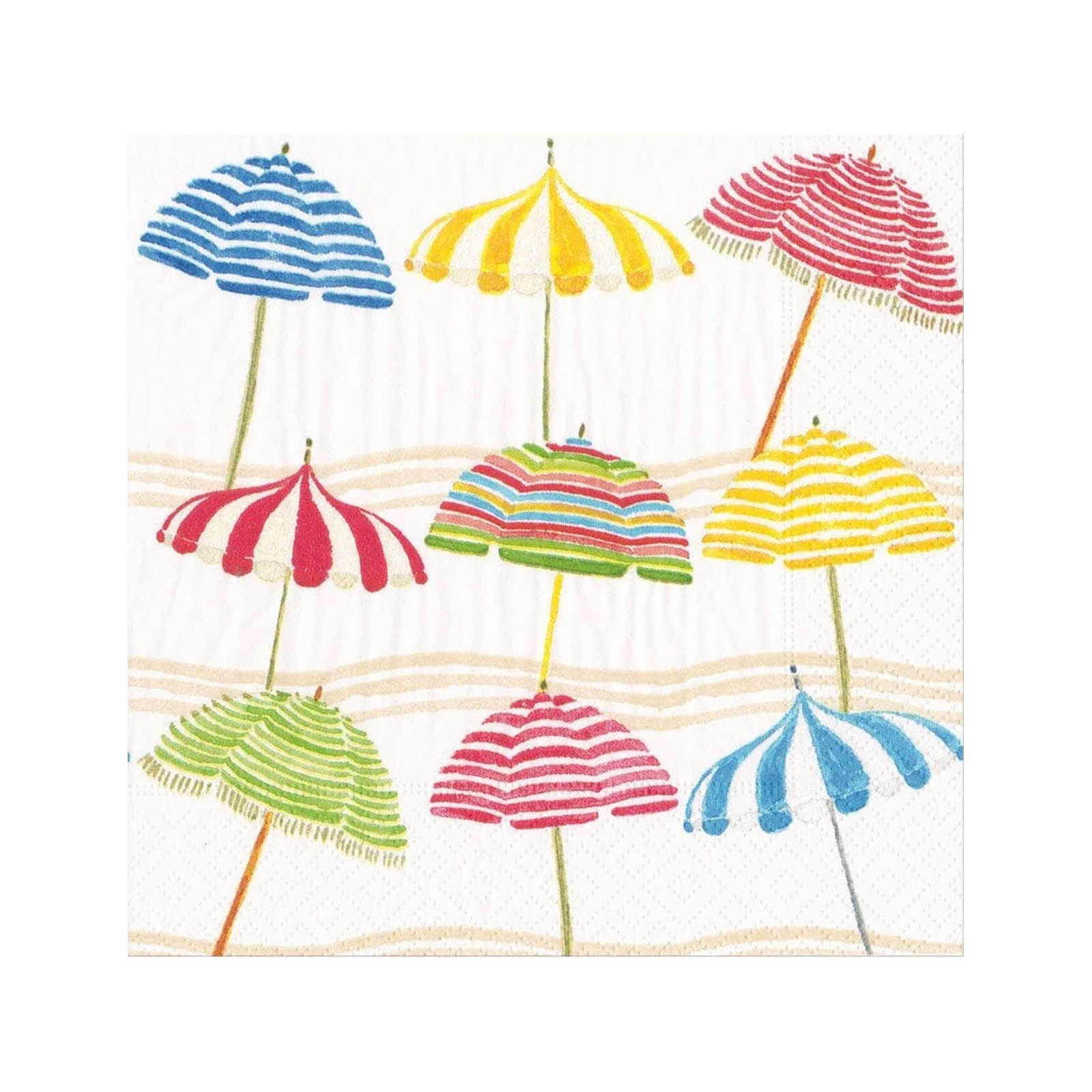Caspari Lunchservietten Beach Umbrellas