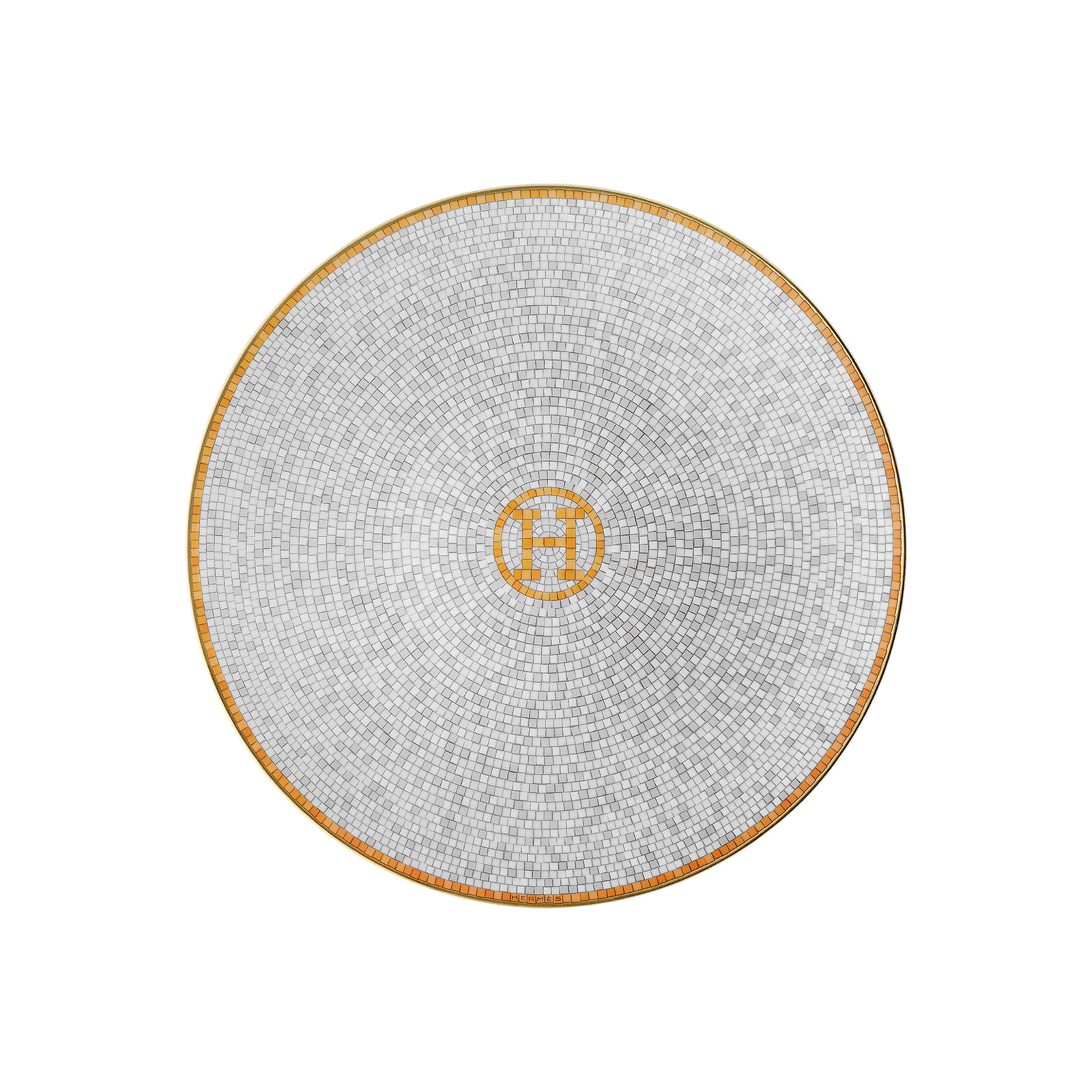 HERMÈS Paris Mosaïque au 24 Gold Brotteller 17cm